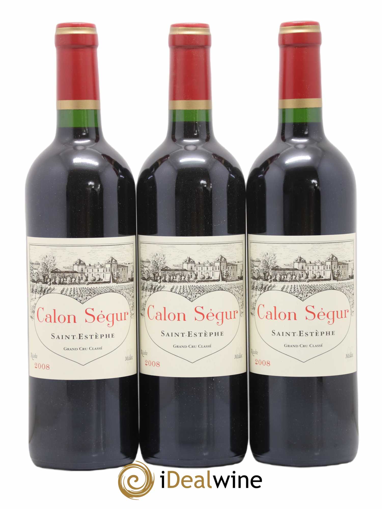 Château Calon Ségur 3ème Grand Cru Classé 2008 - Lot de 3 bouteilles - 0