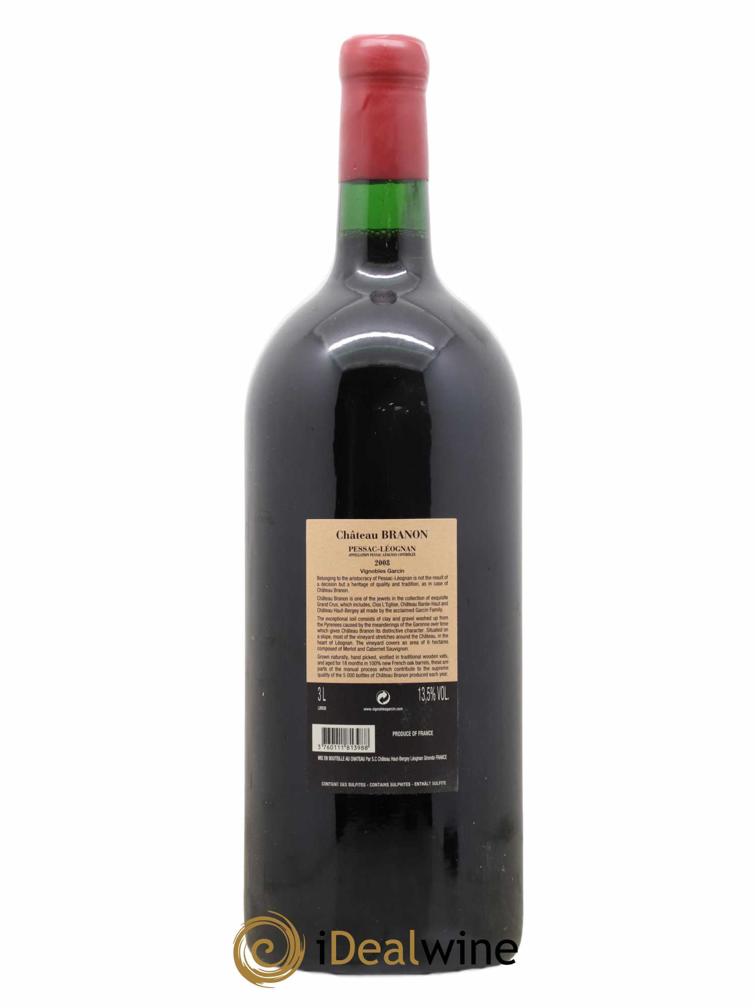 Château Branon 2008 - Lot of 1 double magnum - 1