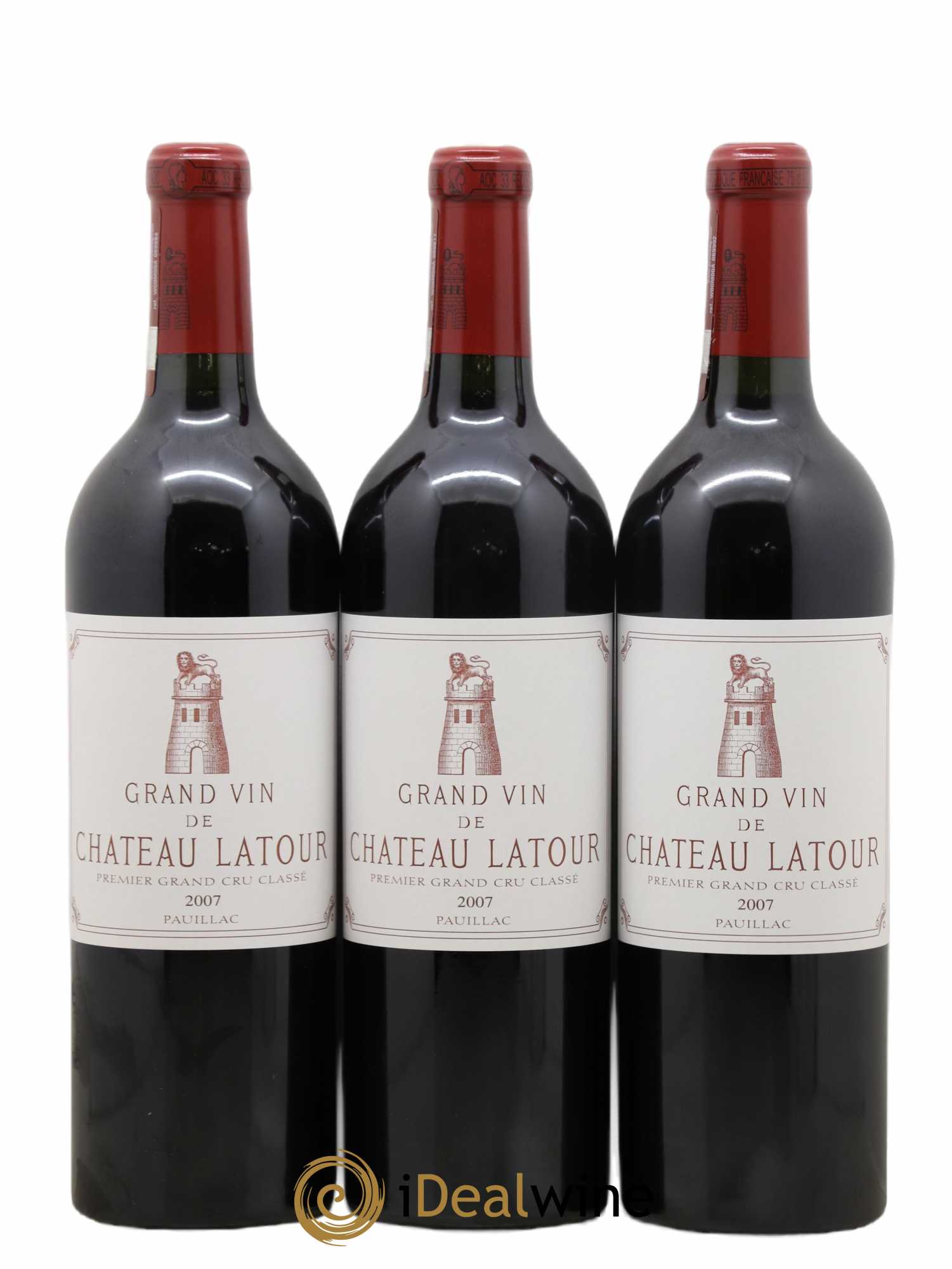 Château Latour 1er Grand Cru Classé 2007 - Lot de 3 bouteilles - 0