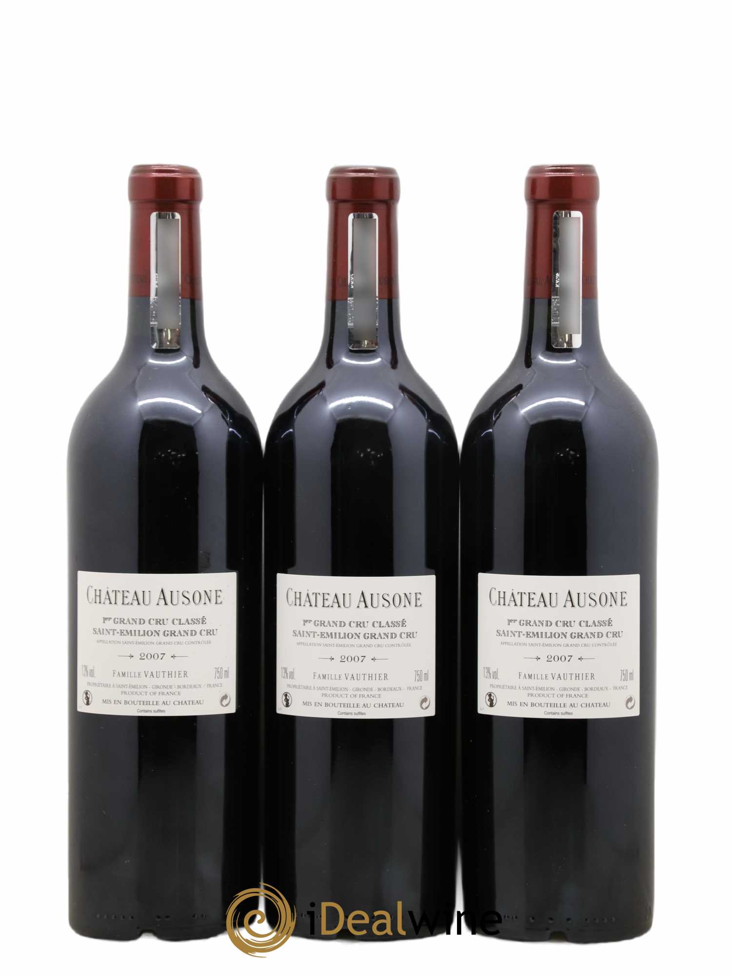 Château Ausone 1er Grand Cru Classé A 2007 - Posten von 3 Flaschen - 1