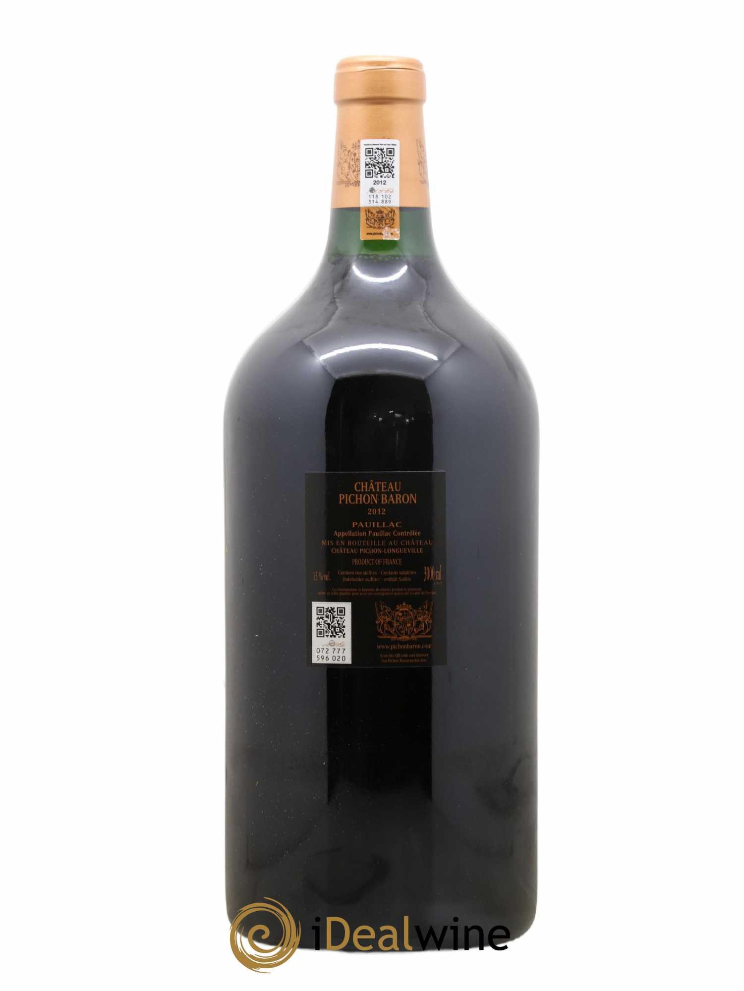 Pichon Longueville Baron 2ème Grand Cru Classé 2012 - Lot de 1 double magnum - 1