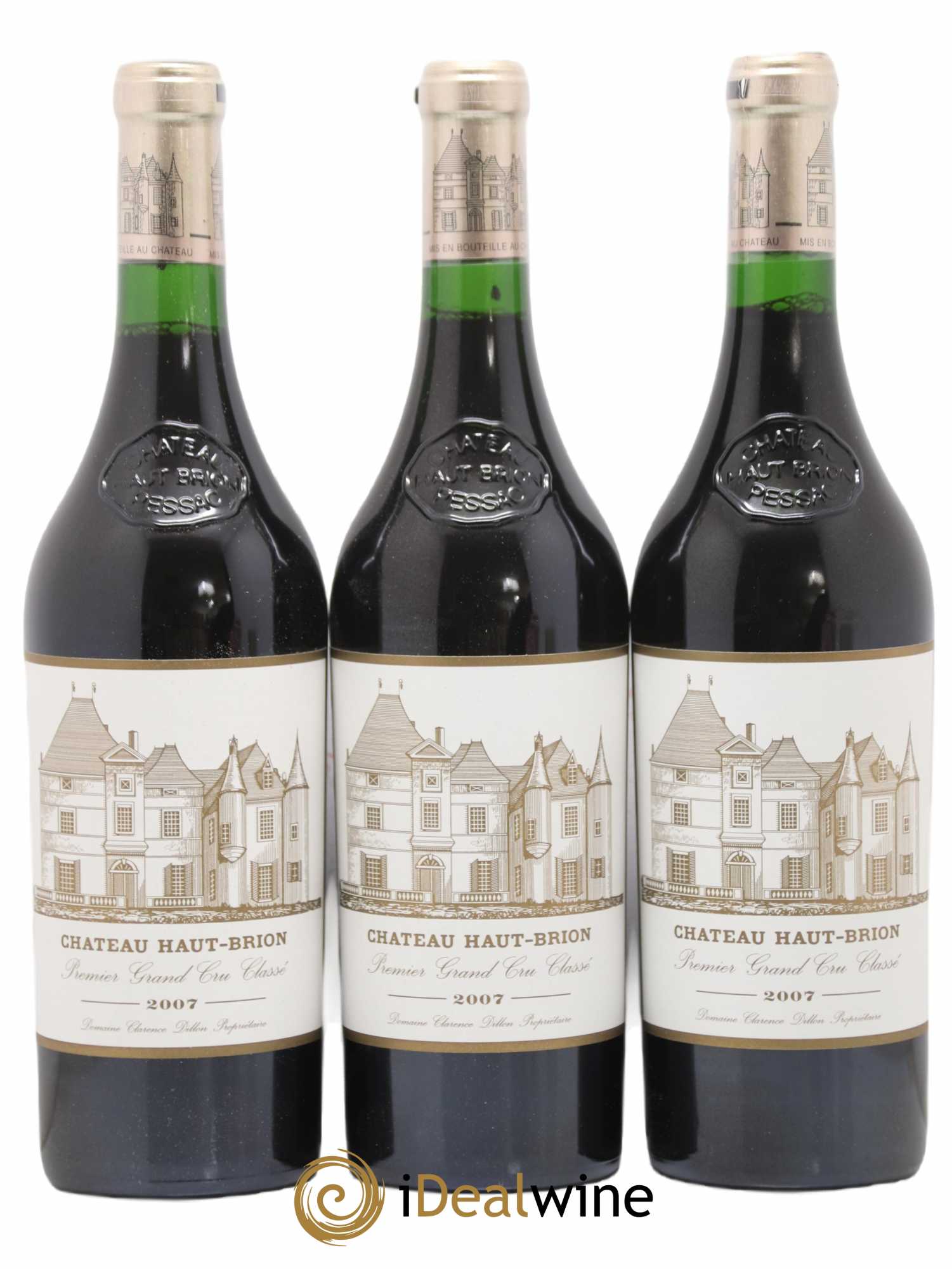 Château Haut Brion 1er Grand Cru Classé 2007 - Lot de 3 bouteilles - 0