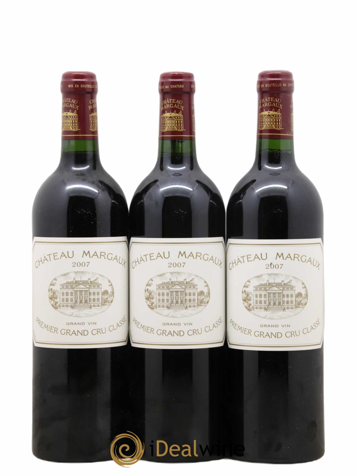 Château Margaux 1er Grand Cru Classé 2007 - Lot de 3 bouteilles - 0