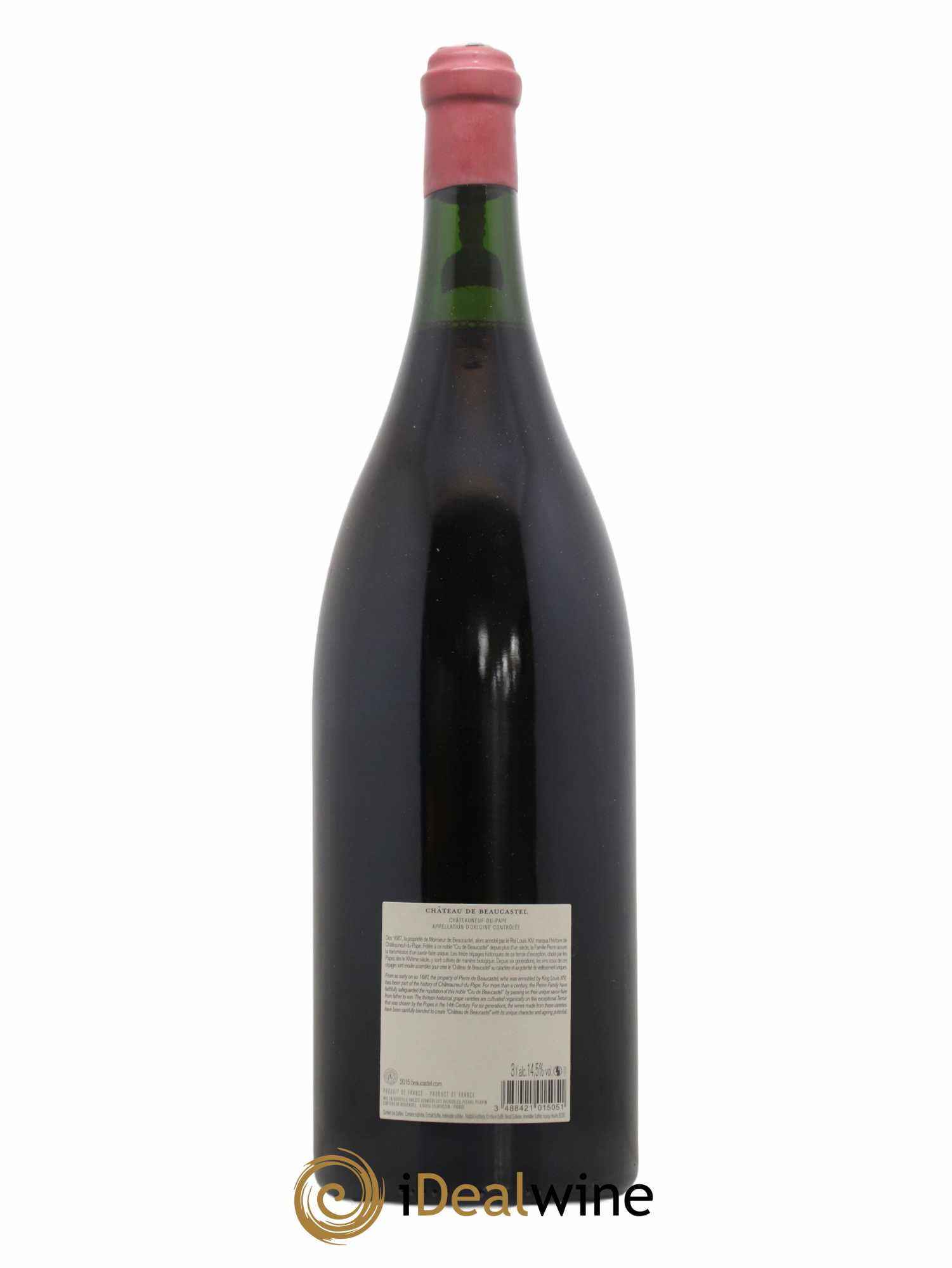 Châteauneuf-du-Pape Château de Beaucastel Famille Perrin 2015 - Lot of 1 double magnum - 1