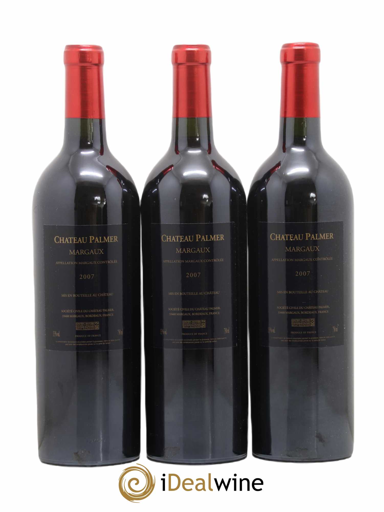 Château Palmer 3ème Grand Cru Classé 2007 - Lot de 3 bouteilles - 1