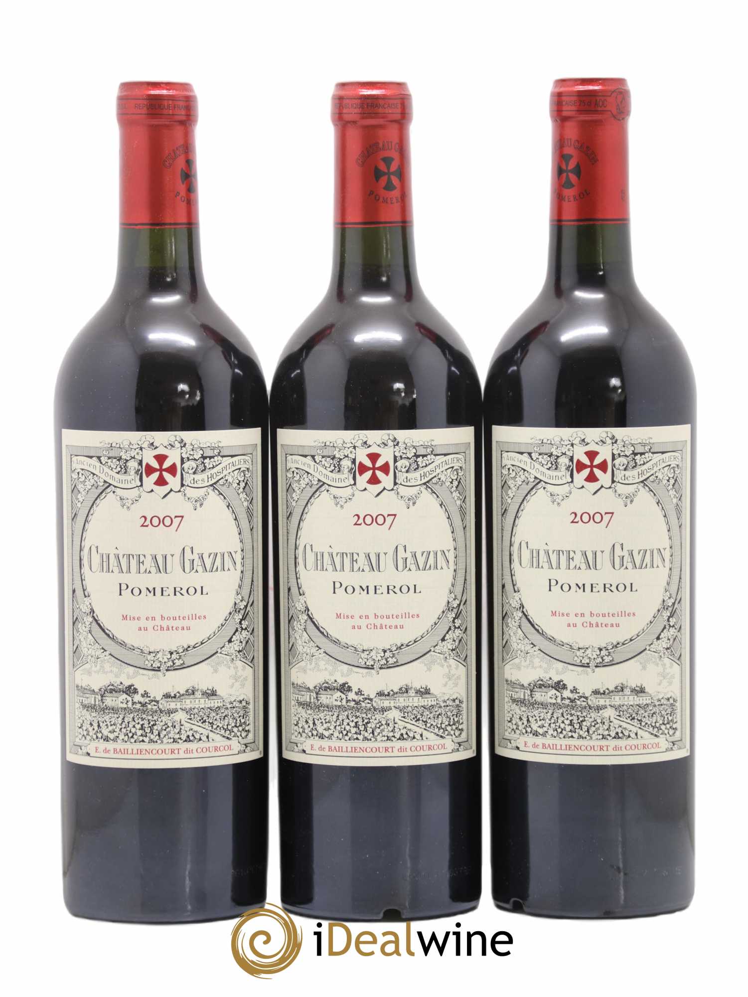 Château Gazin 2007 - Lot de 3 bouteilles - 0