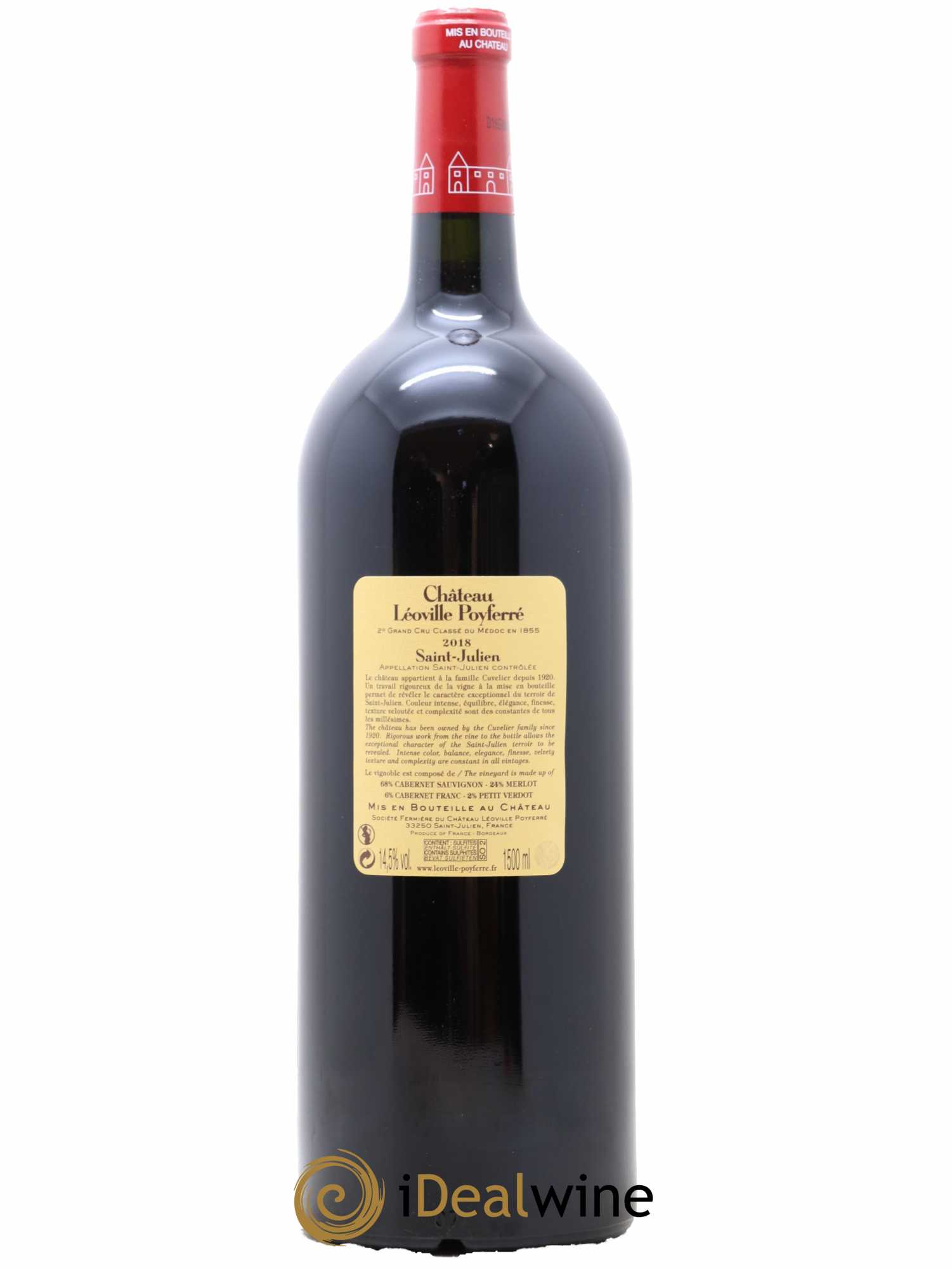 Château Léoville Poyferré 2ème Grand Cru Classé 2018 - Lot de 1 magnum - 1