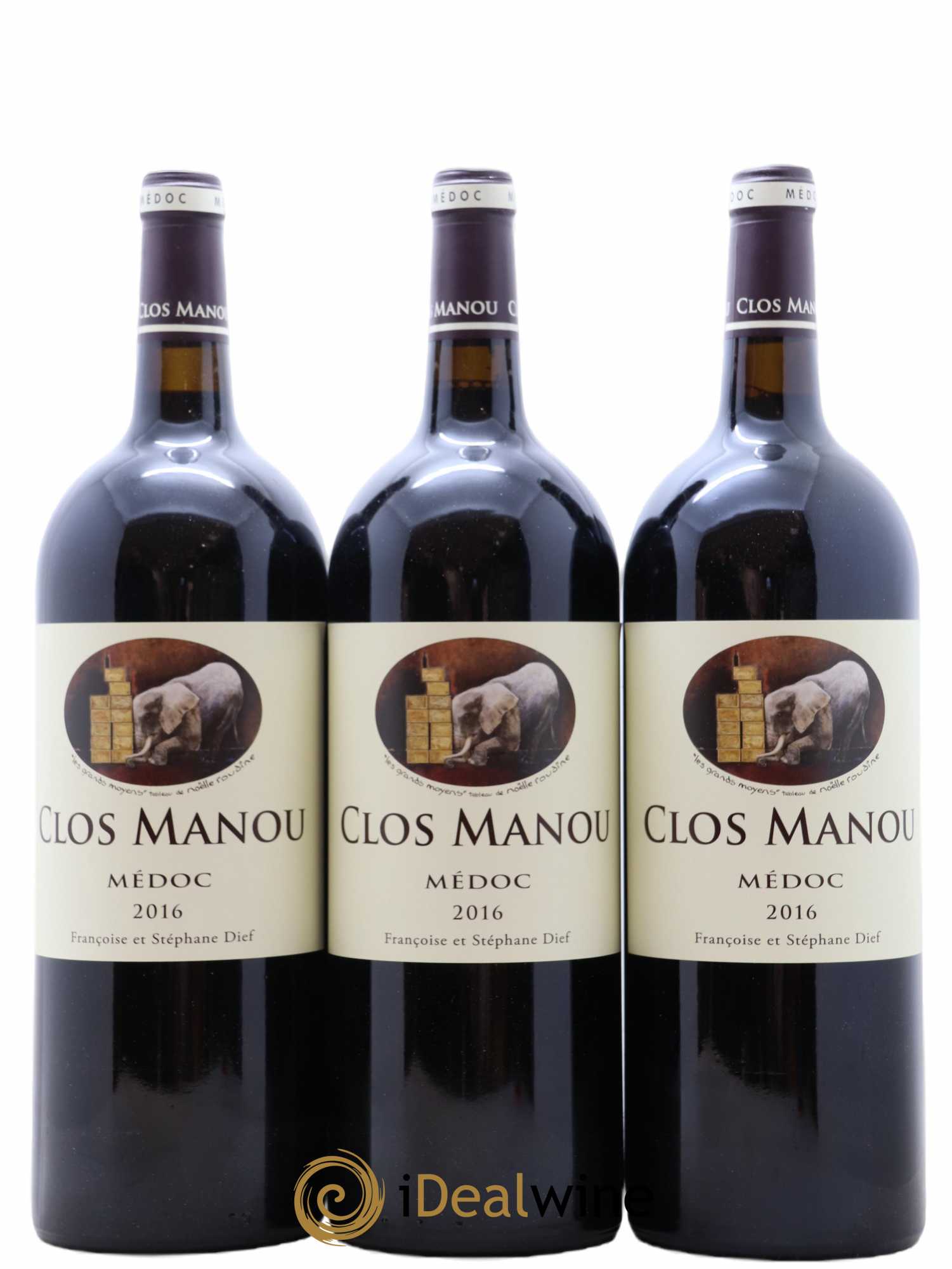 Clos Manou 2016 - Posten von 3 Magnum - 0