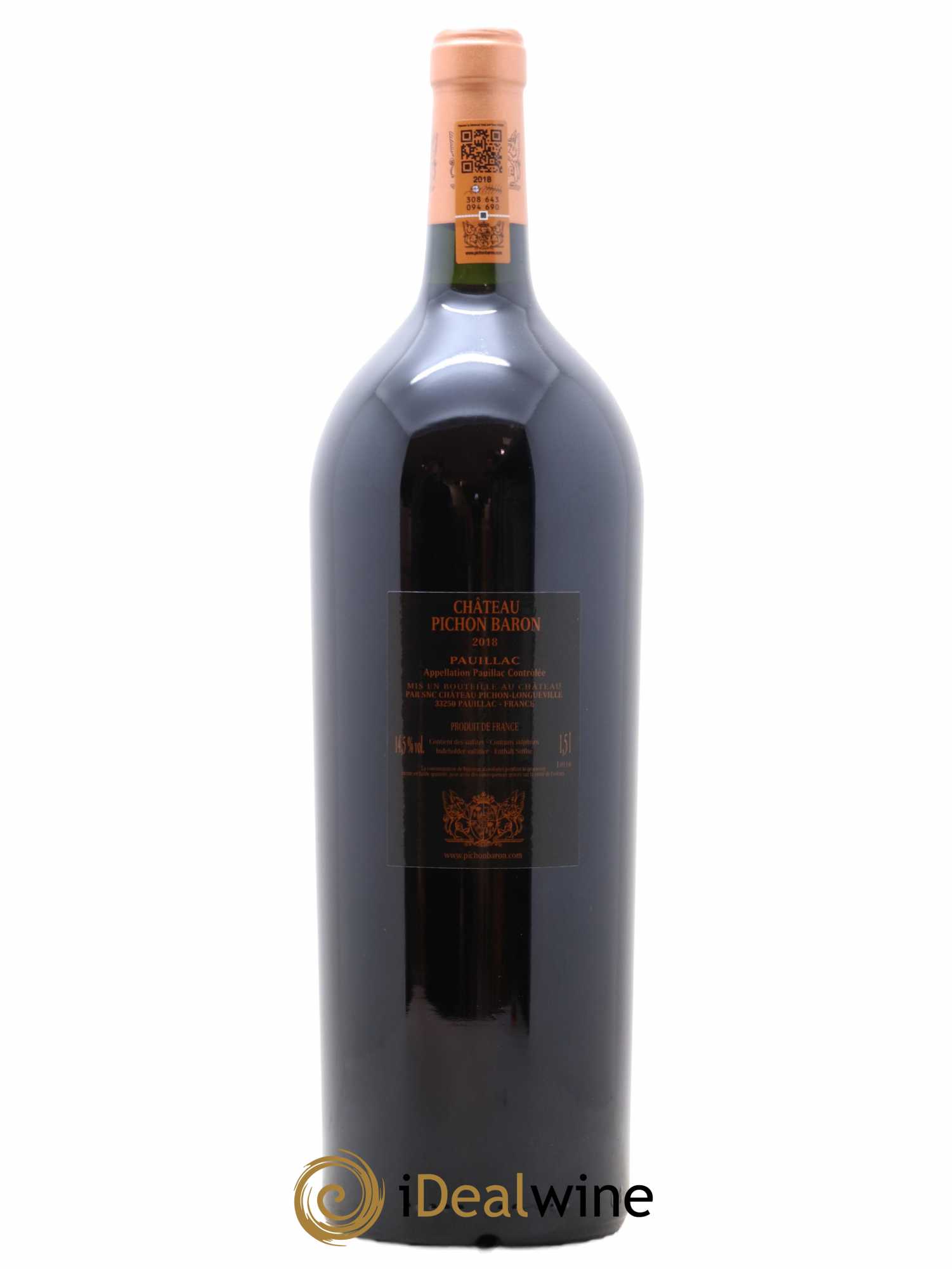 Pichon Longueville Baron 2ème Grand Cru Classé 2018 - Lot de 1 magnum - 1