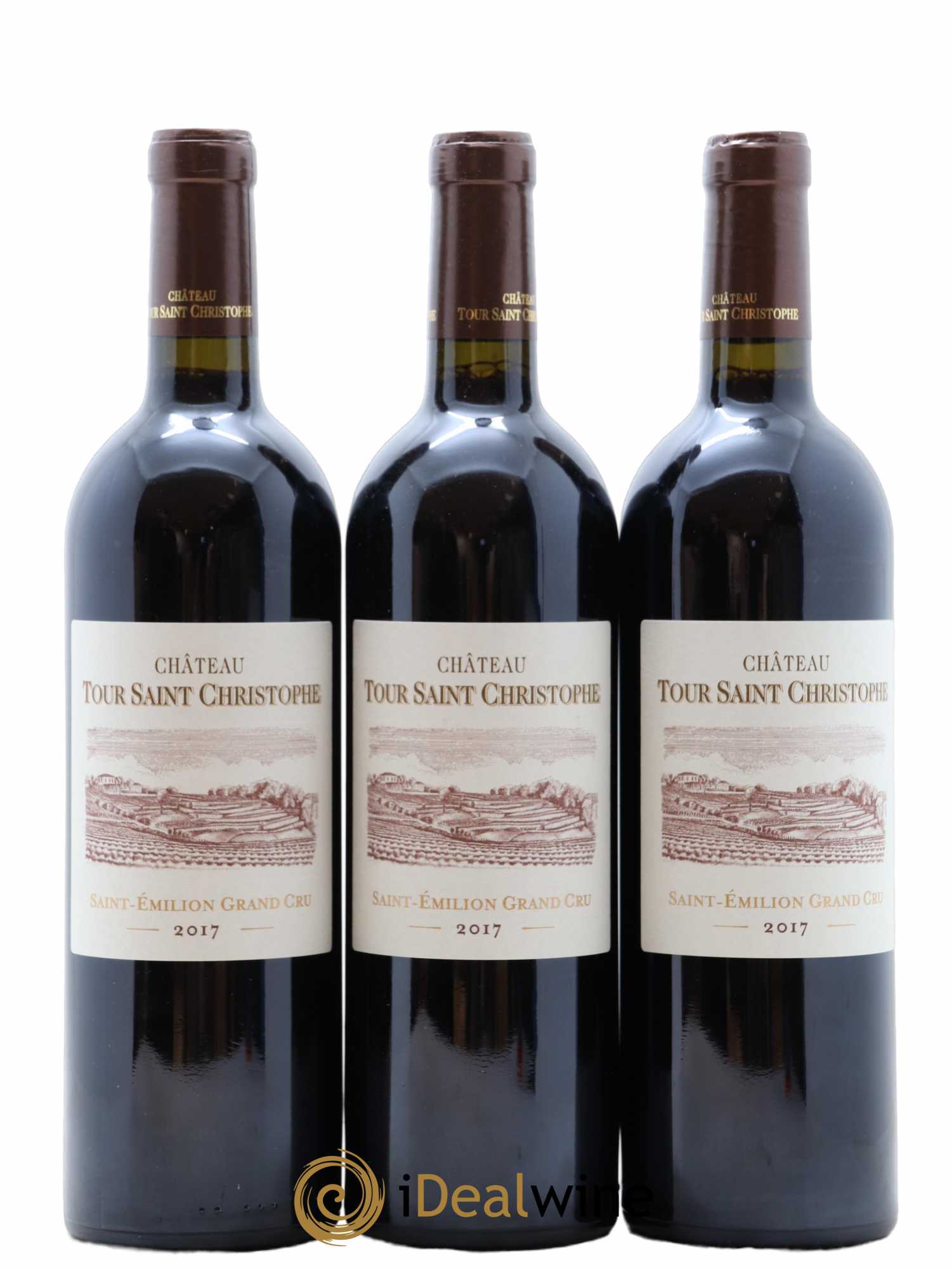 Saint-Émilion Grand Cru Château Tour Saint Christophe 2017 - Lot de 6 bouteilles - 1