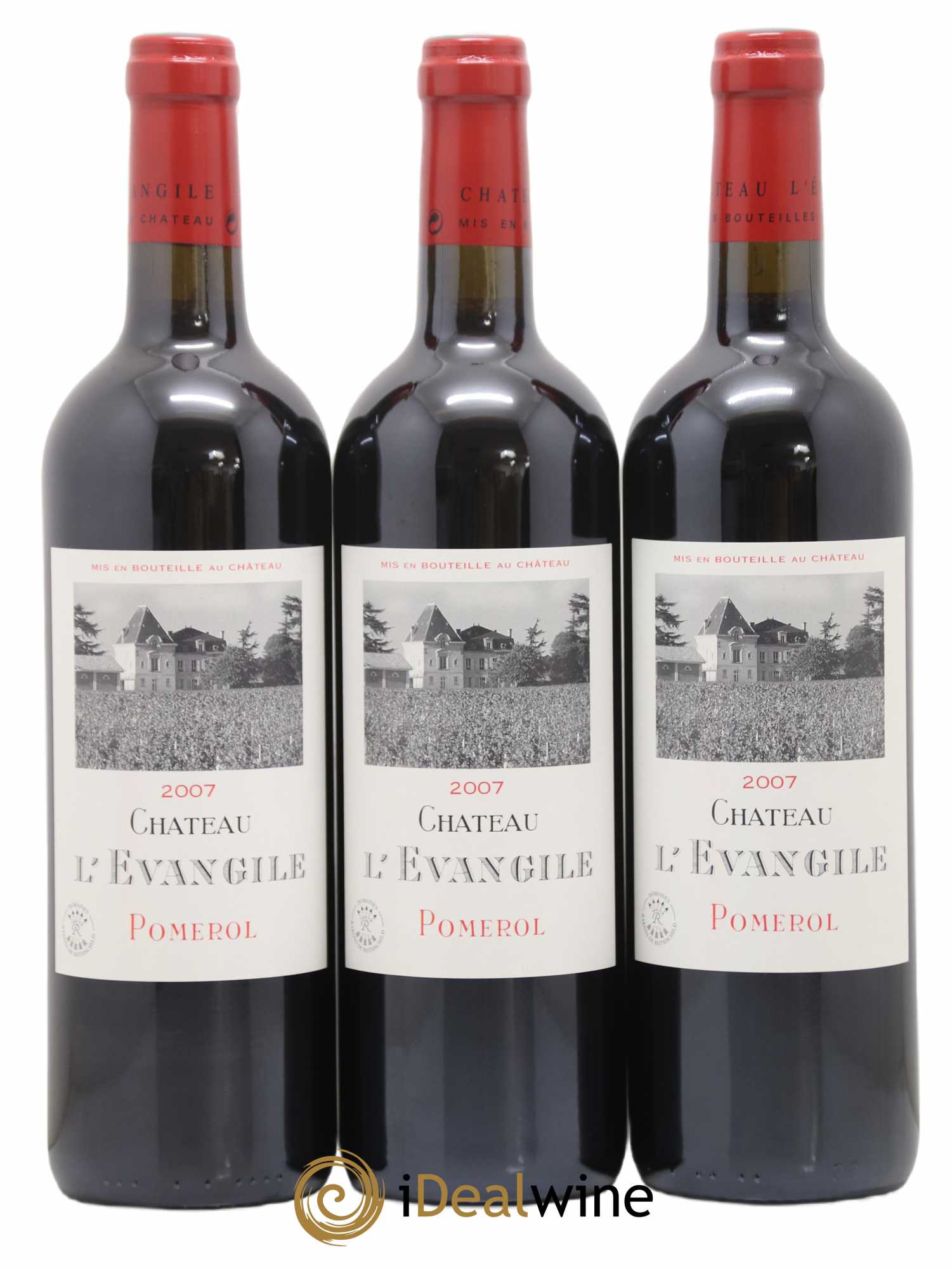 Château l' Évangile 2007 - Lot de 3 bouteilles - 0