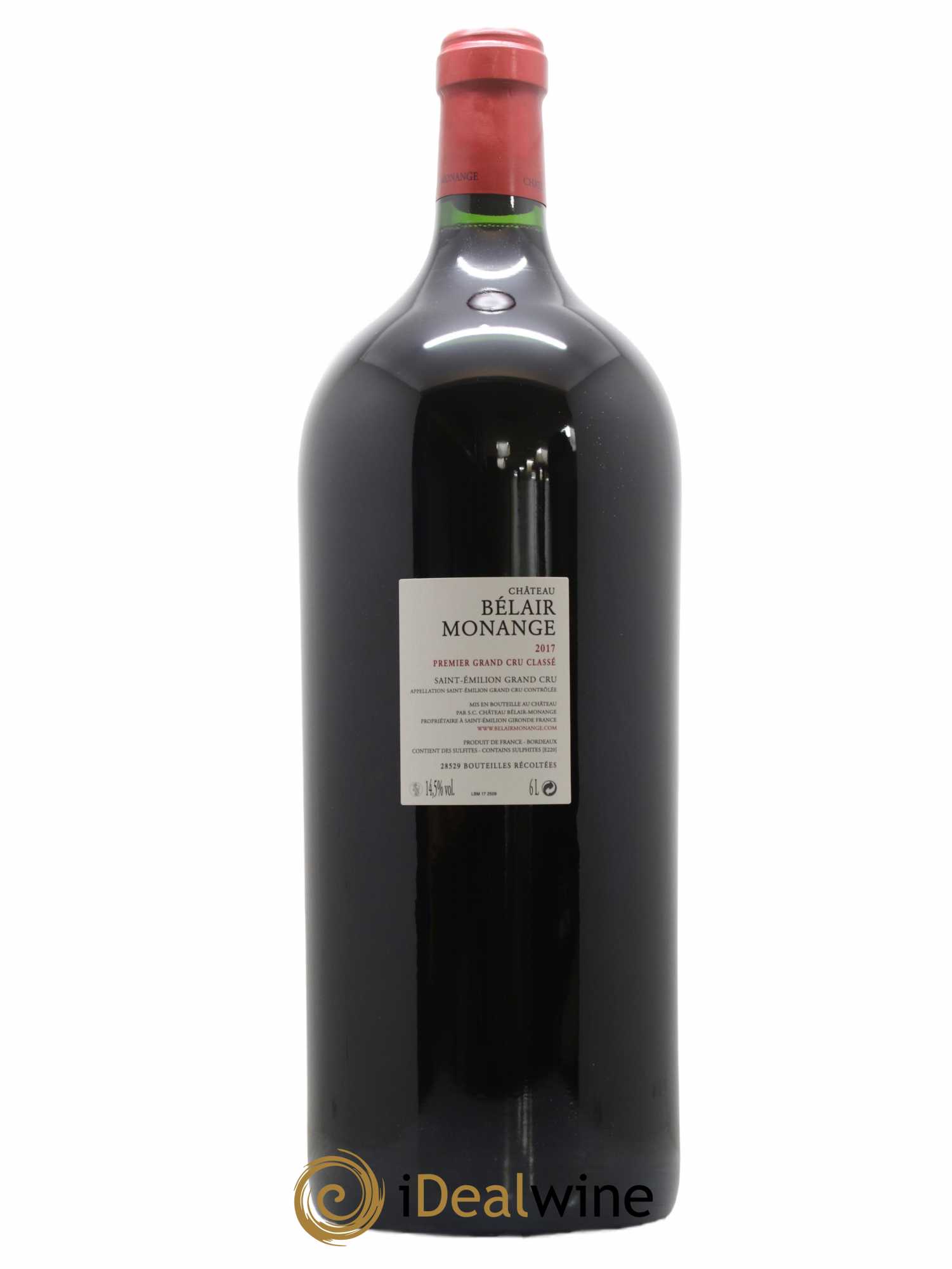 Château Belair (Belair-Monange) 1er Grand Cru Classé B 2017 - Lot de 1 impériale - 1