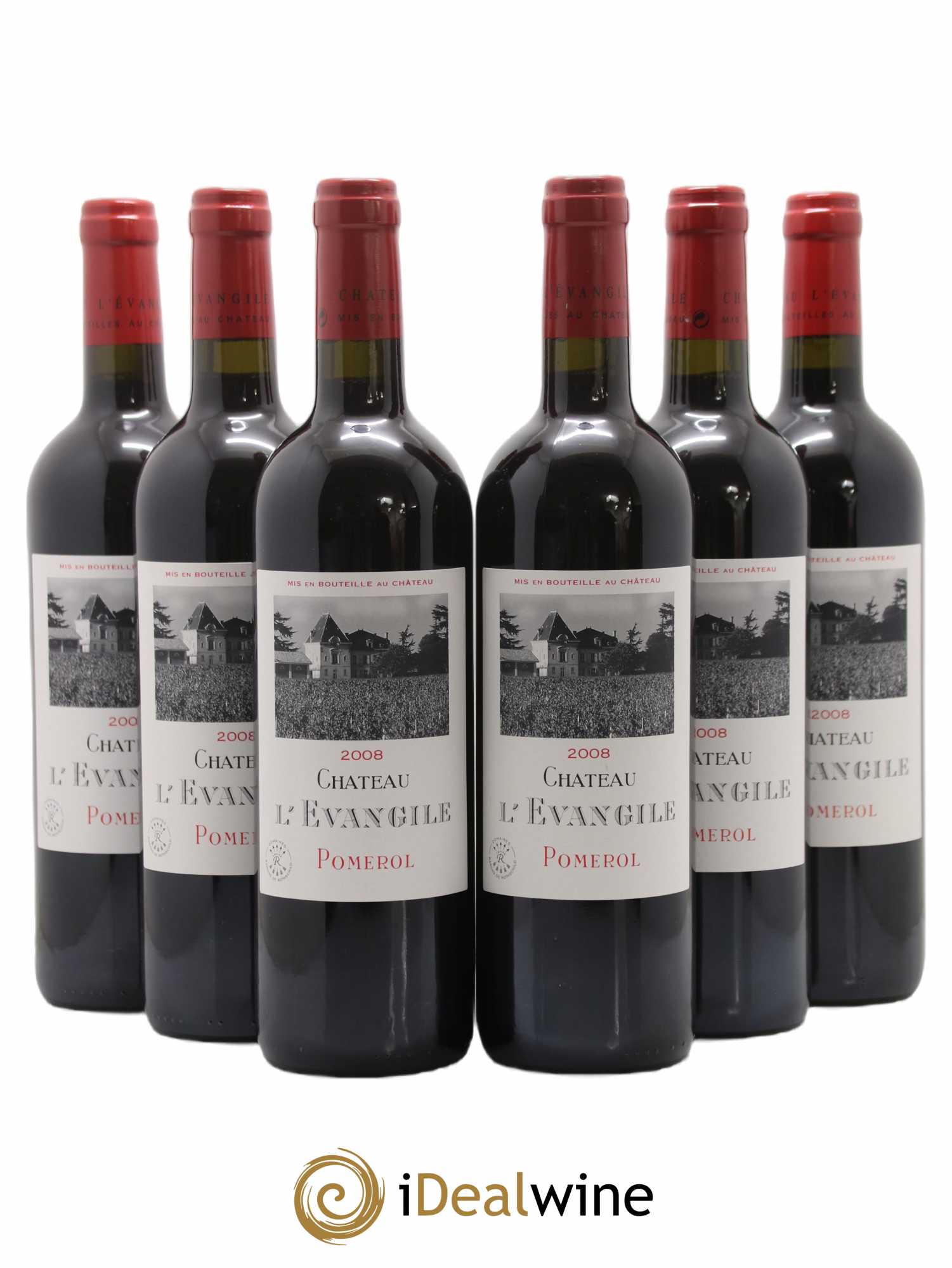 Château l' Évangile 2008 - Lot de 6 bouteilles - 0