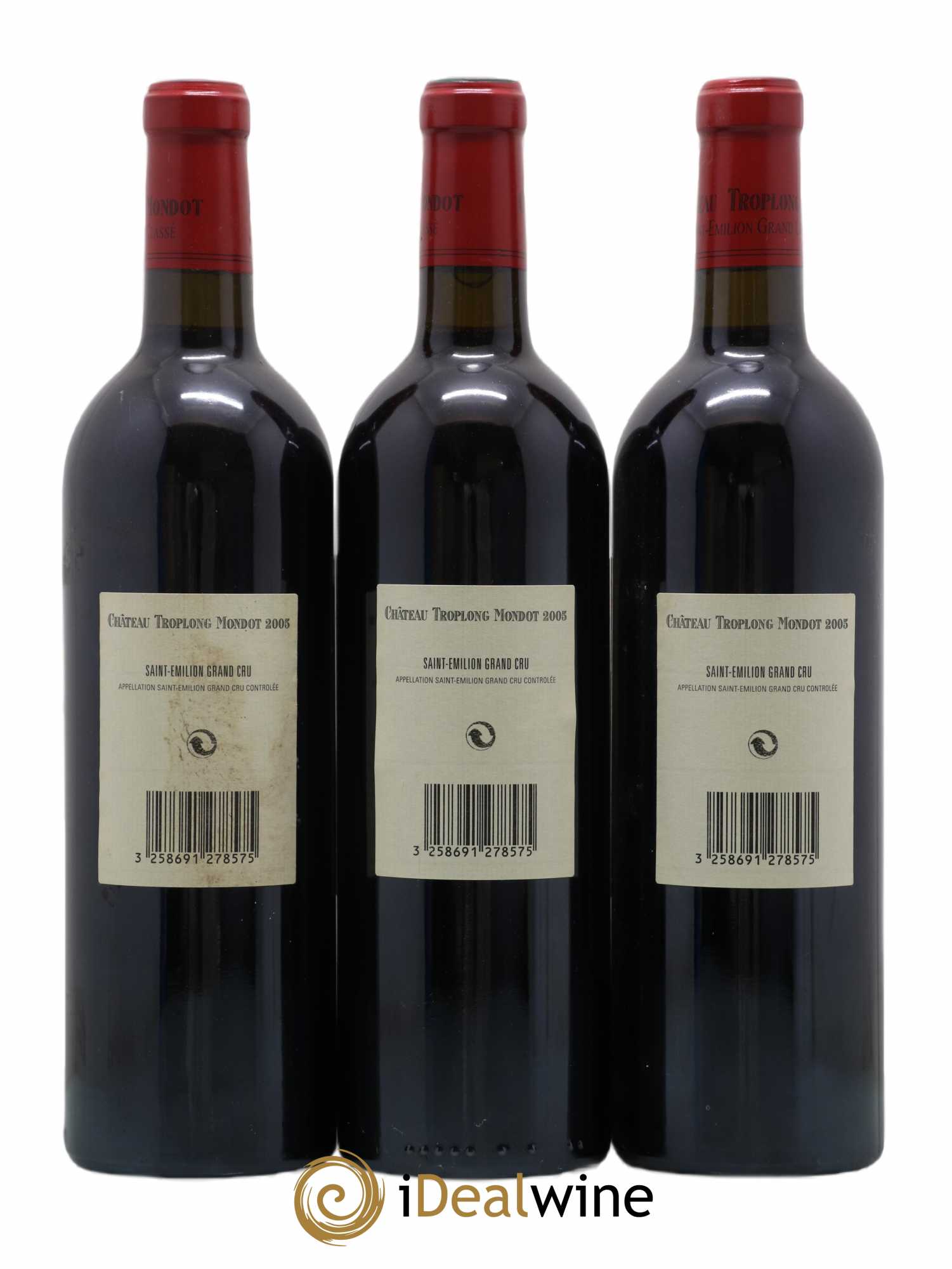 Château Troplong Mondot 1er Grand Cru Classé B 2005 - Lot de 3 bouteilles - 1