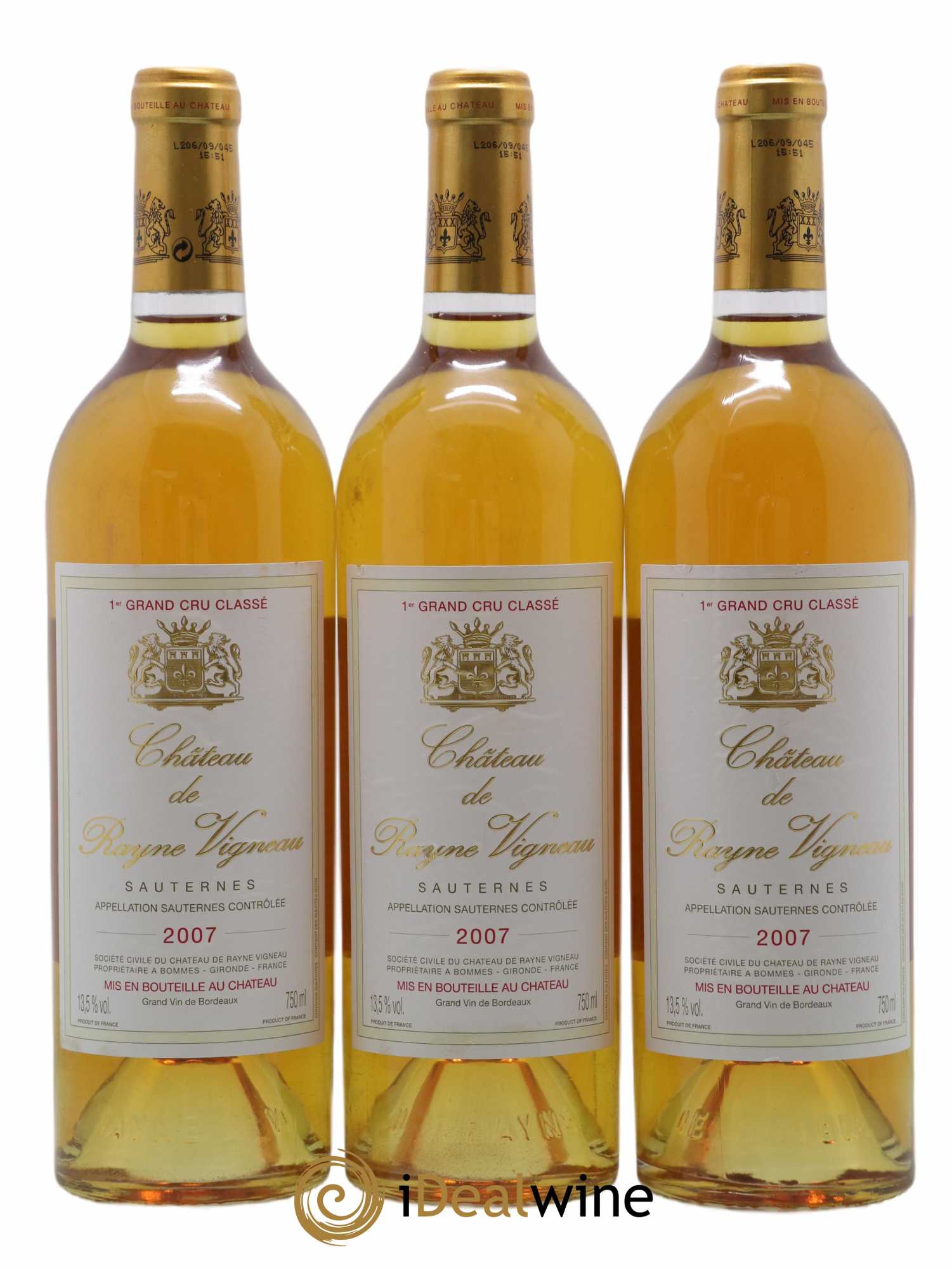 Château de Rayne Vigneau 1er Grand Cru Classé 2007 - Lotto di 6 bottiglie - 2
