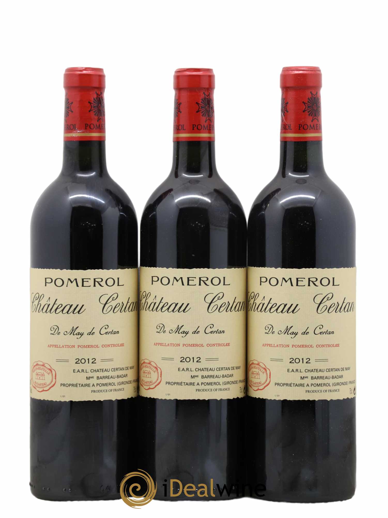 Château Certan de May 2012 - Lot de 3 bouteilles - 0