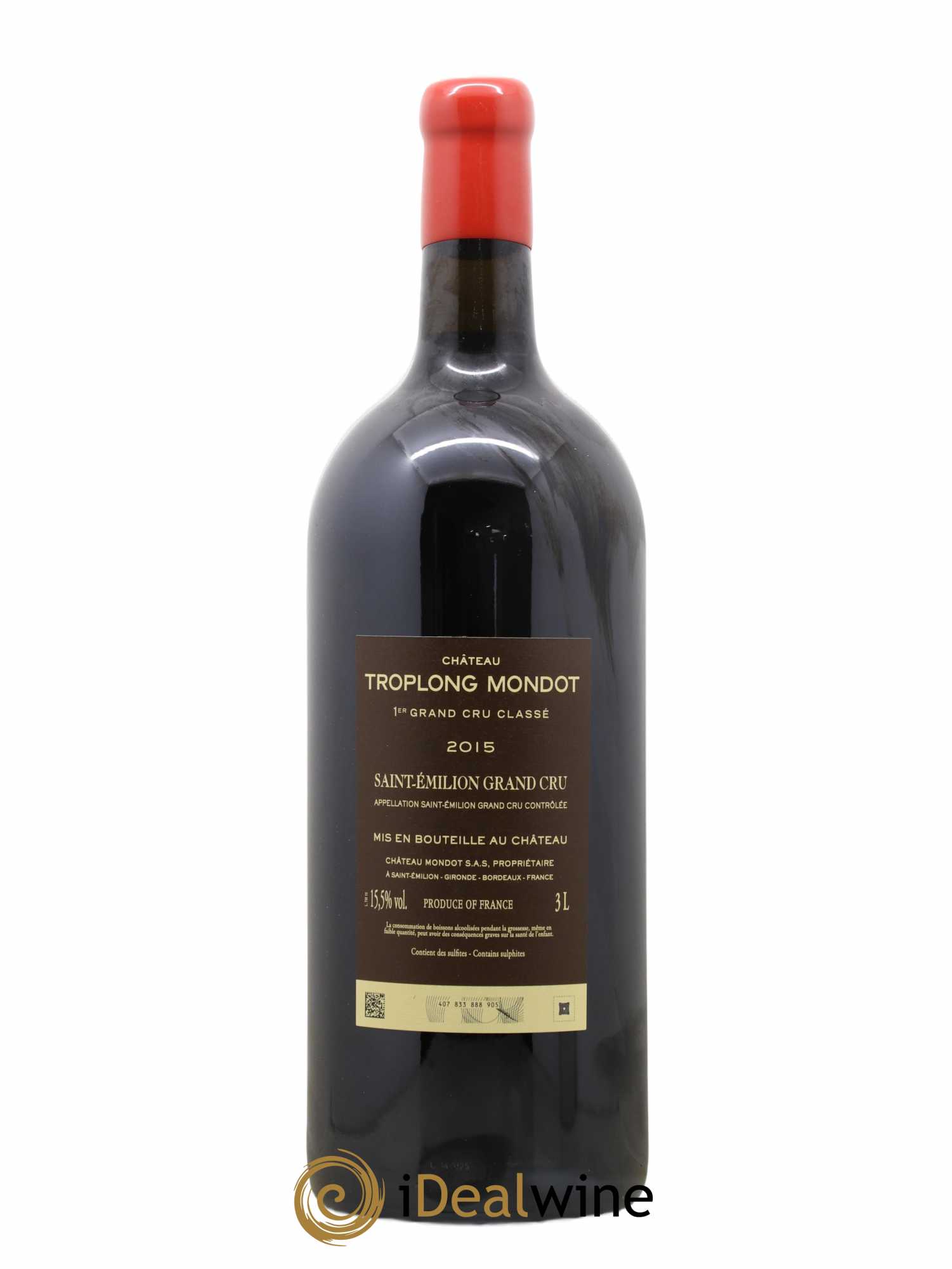 Château Troplong Mondot 1er Grand Cru Classé B 2015 - Lot de 1 double magnum - 1