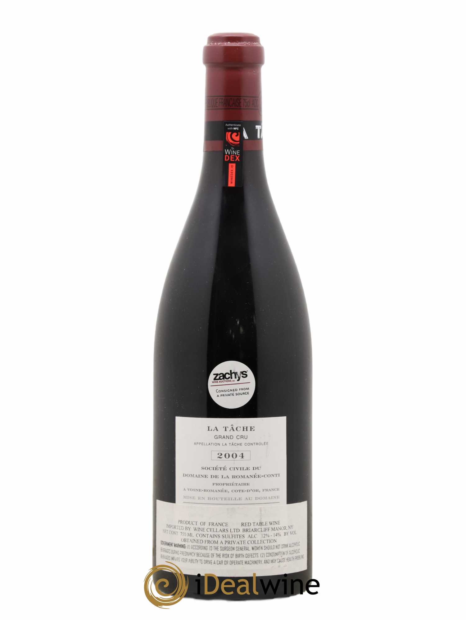 La Tâche Grand Cru Domaine de la Romanée-Conti 2004 - Lot de 1 bouteille - 1