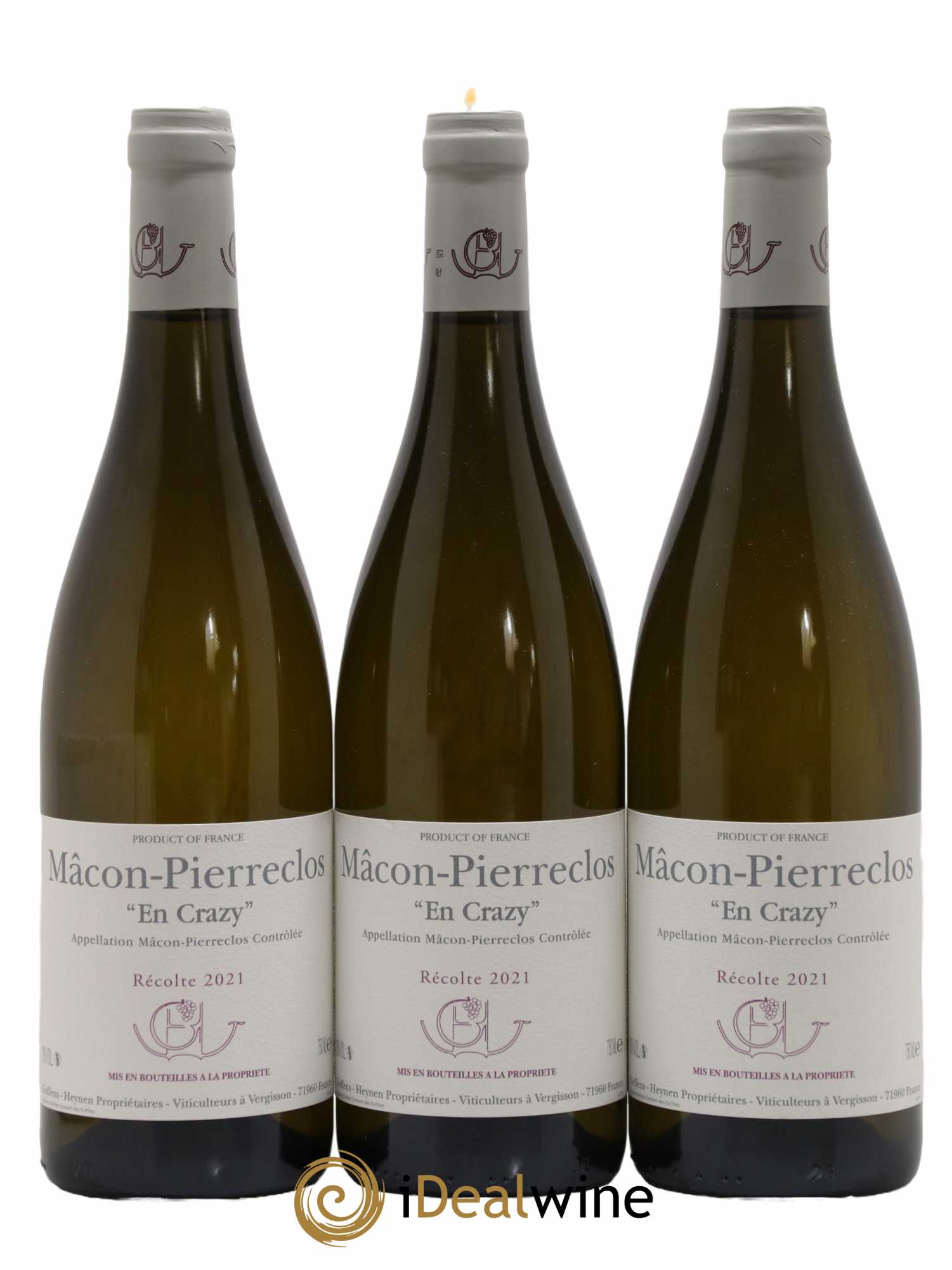 Mâcon Pierreclos En Crazy Guffens-Heynen 2021 - Lot de 3 bouteilles - 0