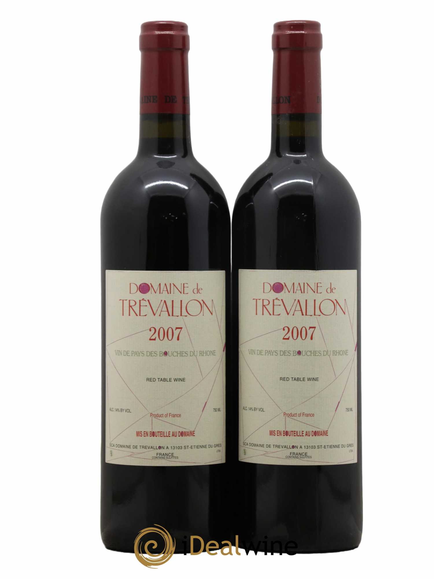 VDP Bouches du Rhône Trévallon (Domaine de) Eloi Dürrbach 2007 - Lot de 2 bouteilles - 0