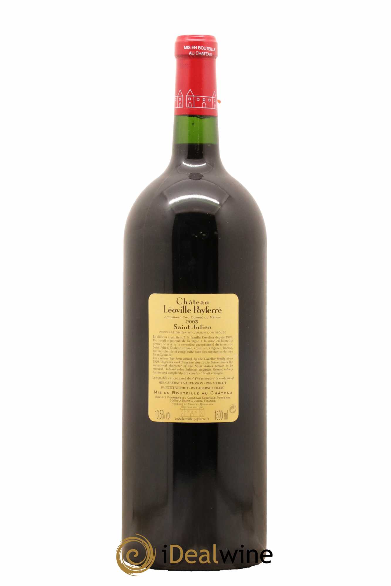 Château Léoville Poyferré 2ème Grand Cru Classé 2003 - Lot de 1 magnum - 1