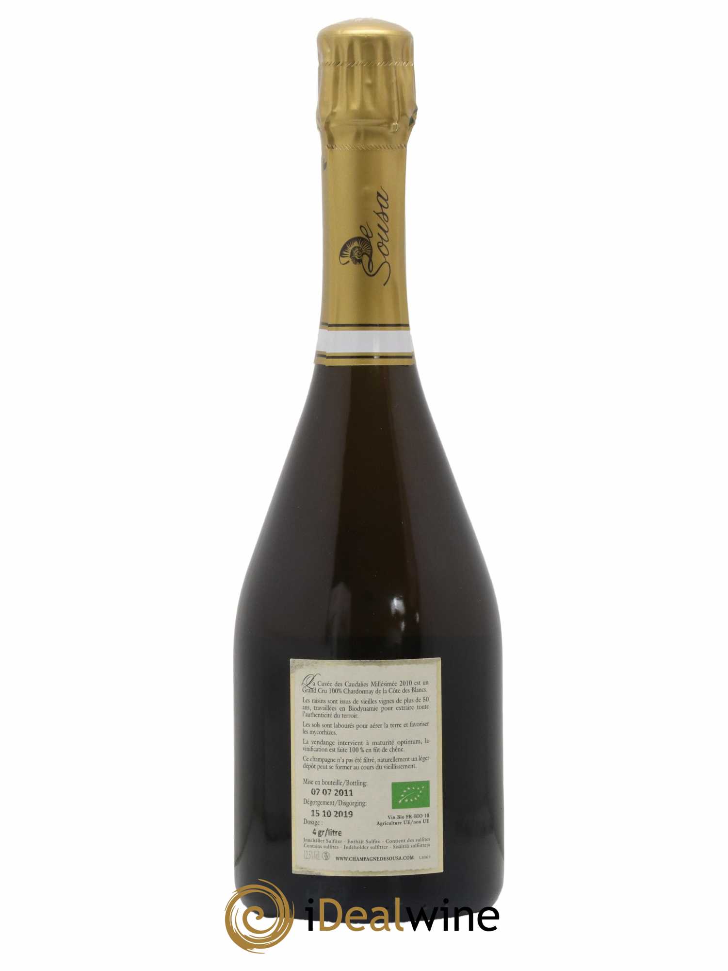 Cuvée des Caudalies Grand Cru Extra-Brut De Sousa  (sans prix de réserve) 2010 - Lot de 1 bouteille - 1