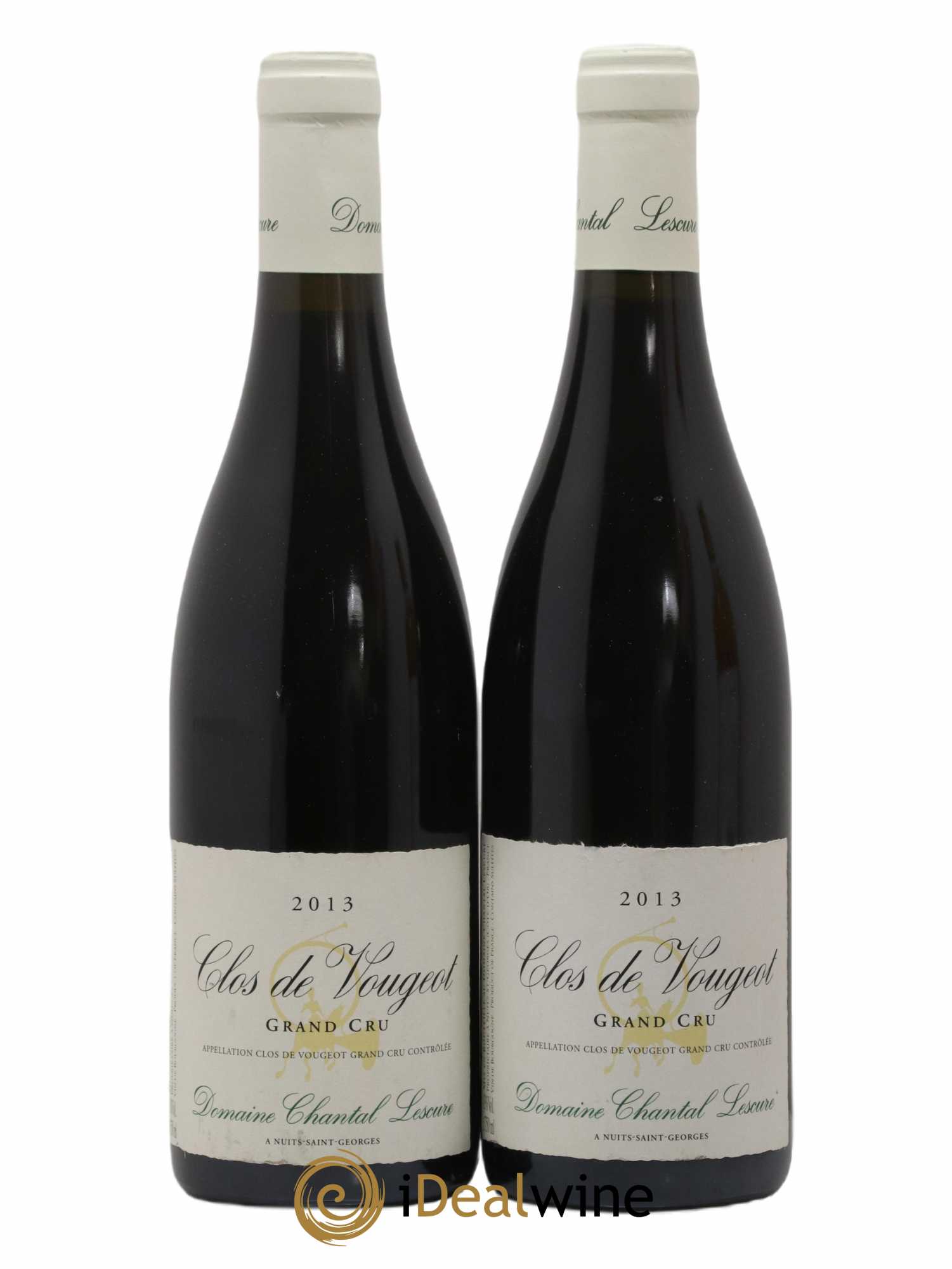 Clos de Vougeot Grand Cru Chantal Lescure (sans prix de réserve) 2013 - Lot de 2 bouteilles - 0