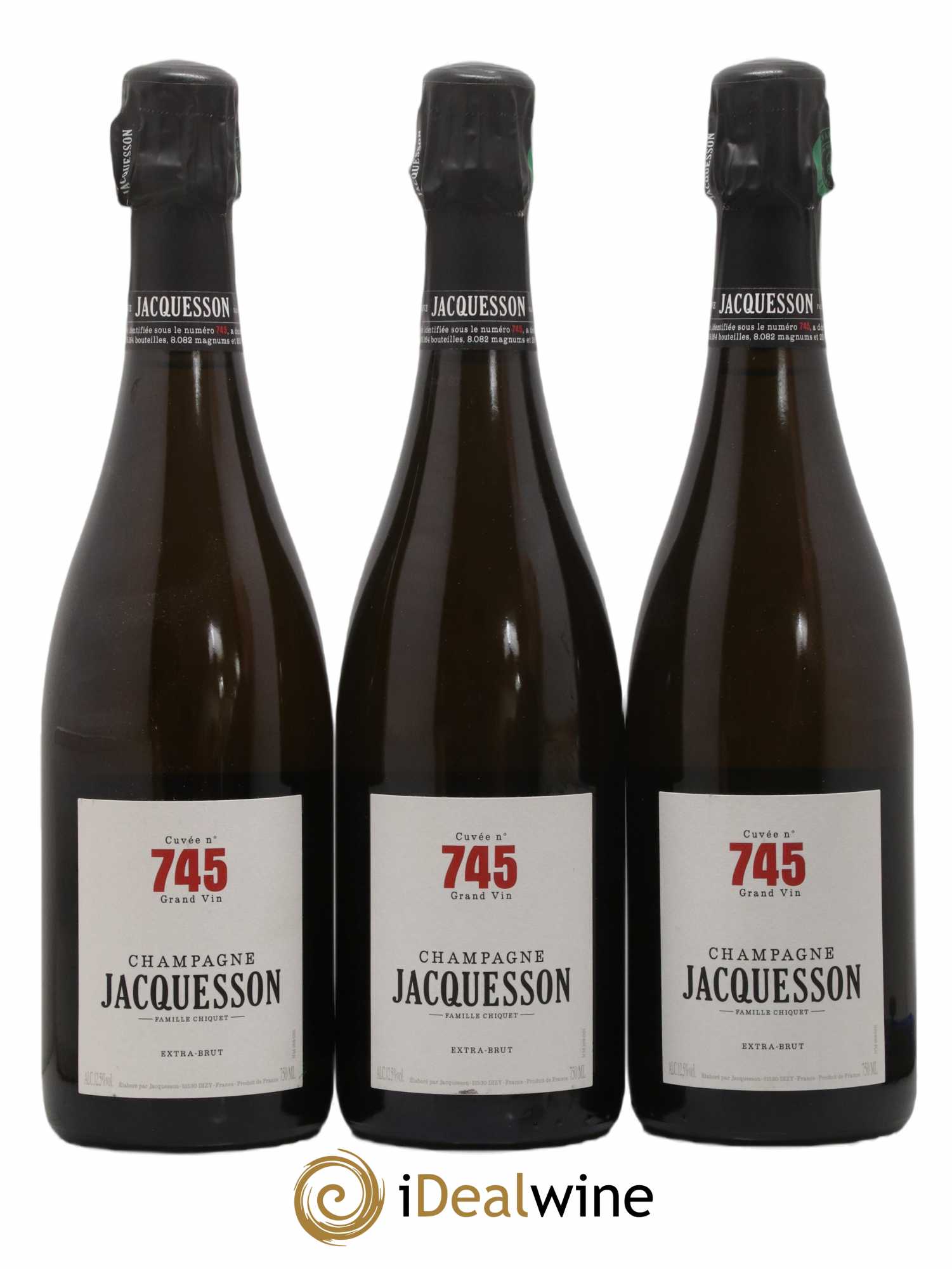 Cuvée 745 Extra-Brut Jacquesson (sans prix de réserve) - Lot de 3 bouteilles - 0