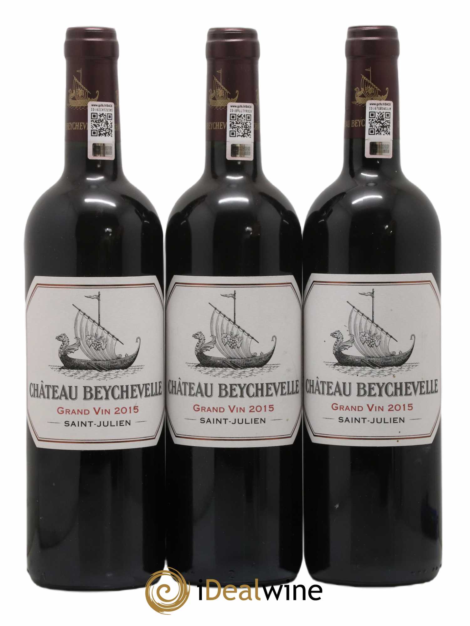 Château Beychevelle 4ème Grand Cru Classé (sans prix de réserve) 2015 - Lot de 3 bouteilles - 0