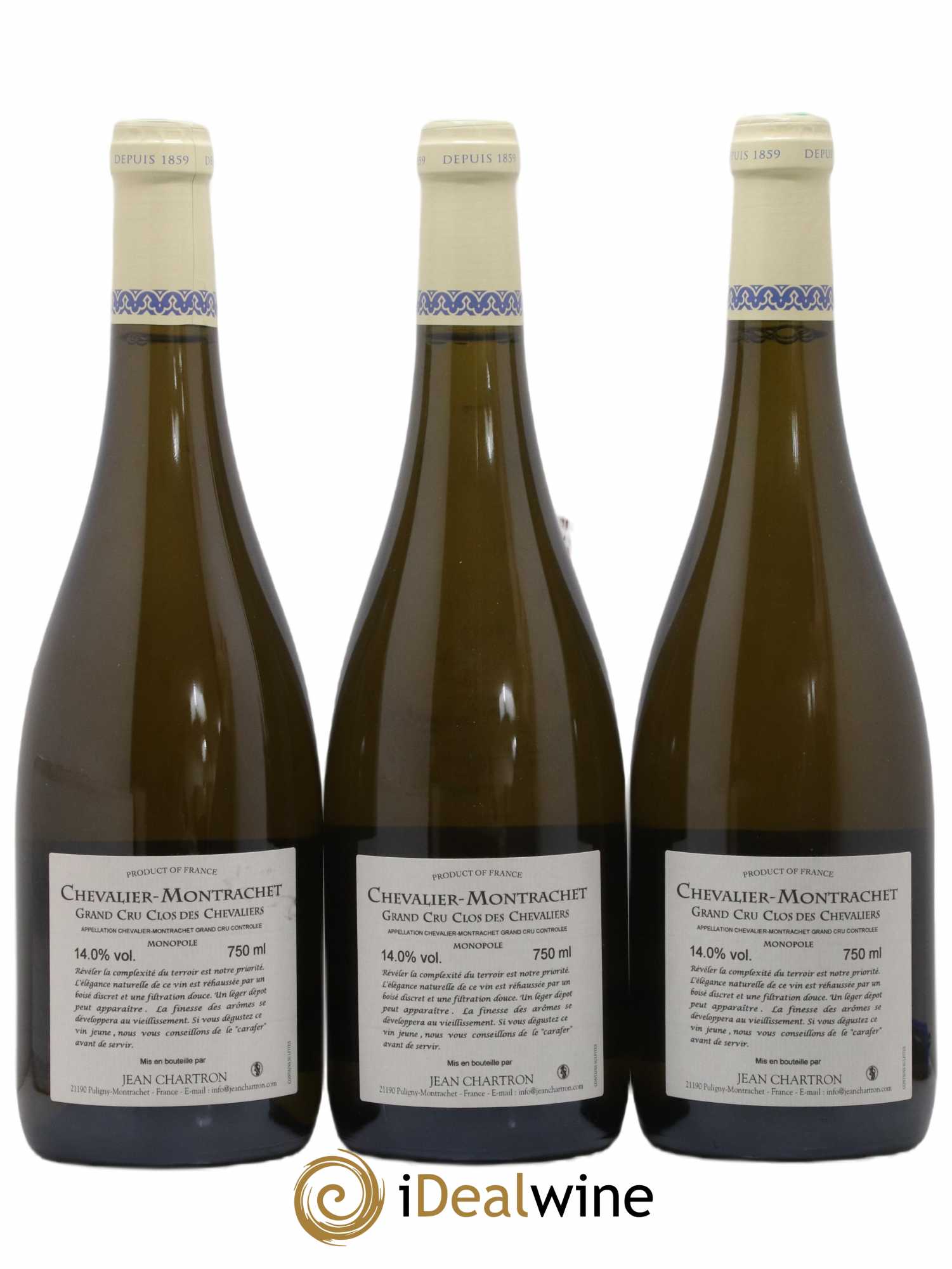 Chevalier-Montrachet Grand Cru Clos des Chevaliers Jean Chartron (Domaine)  (sans prix de réserve) 2017 - Lot de 3 bouteilles - 1