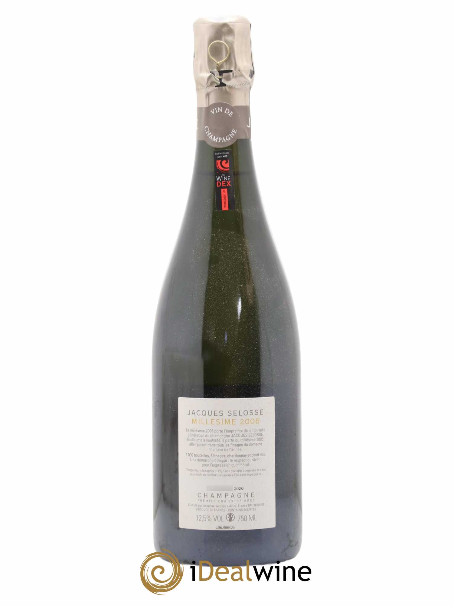 1er Cru Millésimé Extra-Brut Jacques Selosse 2008 - Lot de 1 bouteille - 1