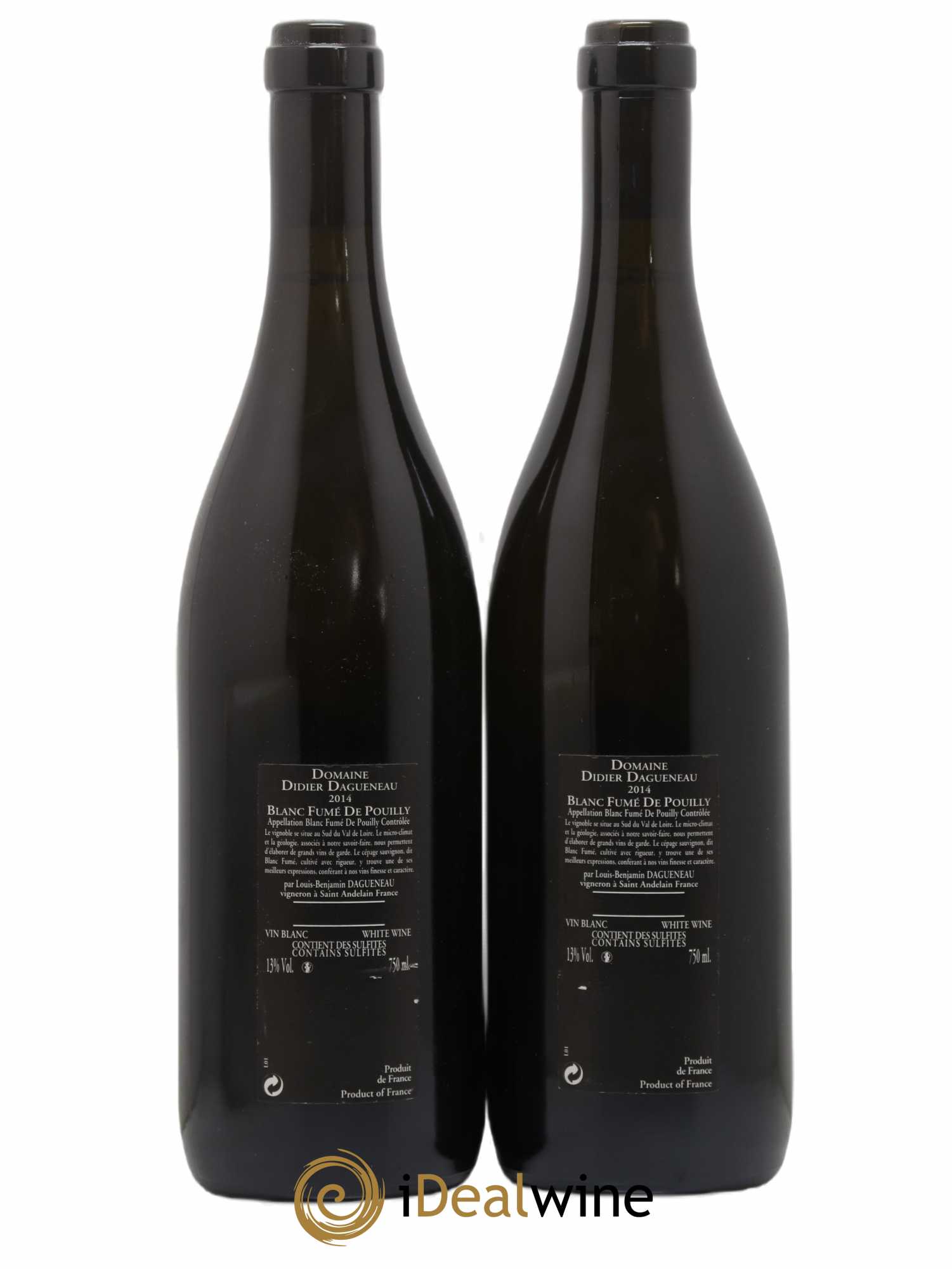 Vin de France (anciennement Pouilly-Fumé) Silex Dagueneau (Domaine Didier - Louis-Benjamin) 2014 - Lot de 2 bouteilles - 1