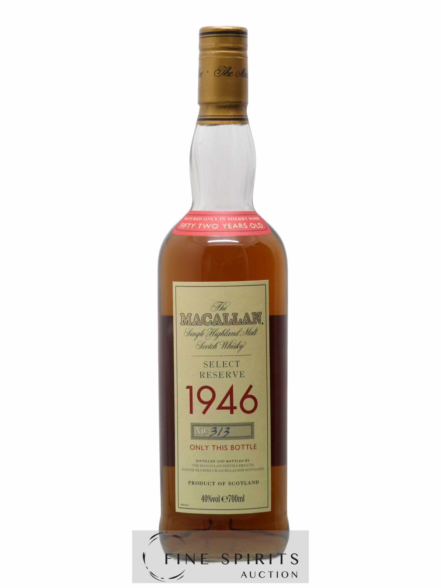 Macallan (The) 52 years 1946 Of. Select Reserve - Lot de 1 bouteille - 1