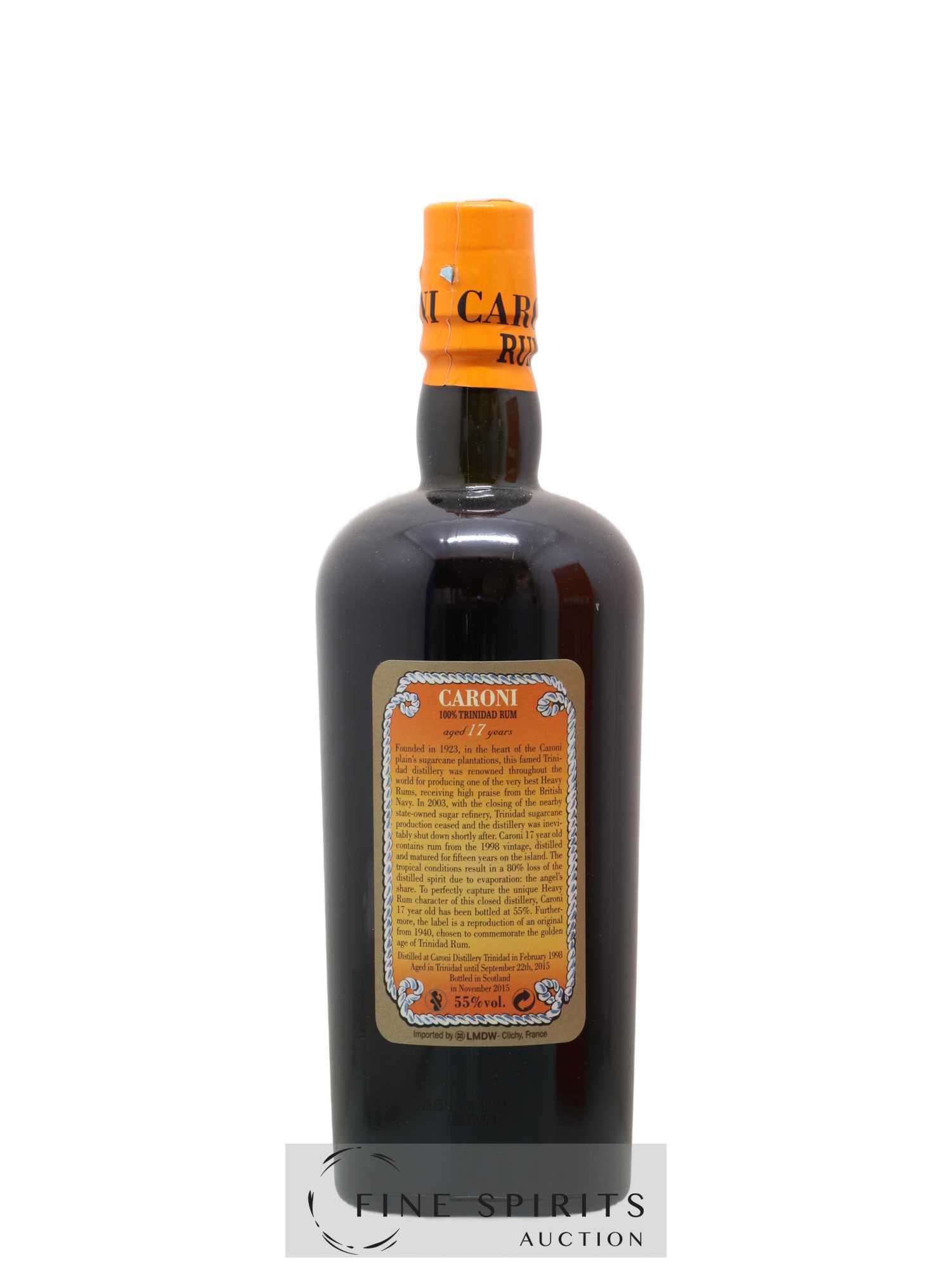 Caroni 17 years 1998 Of. 110° Proof bottled 2015 LMDW Extra Strong - Lot de 1 bouteille - 2