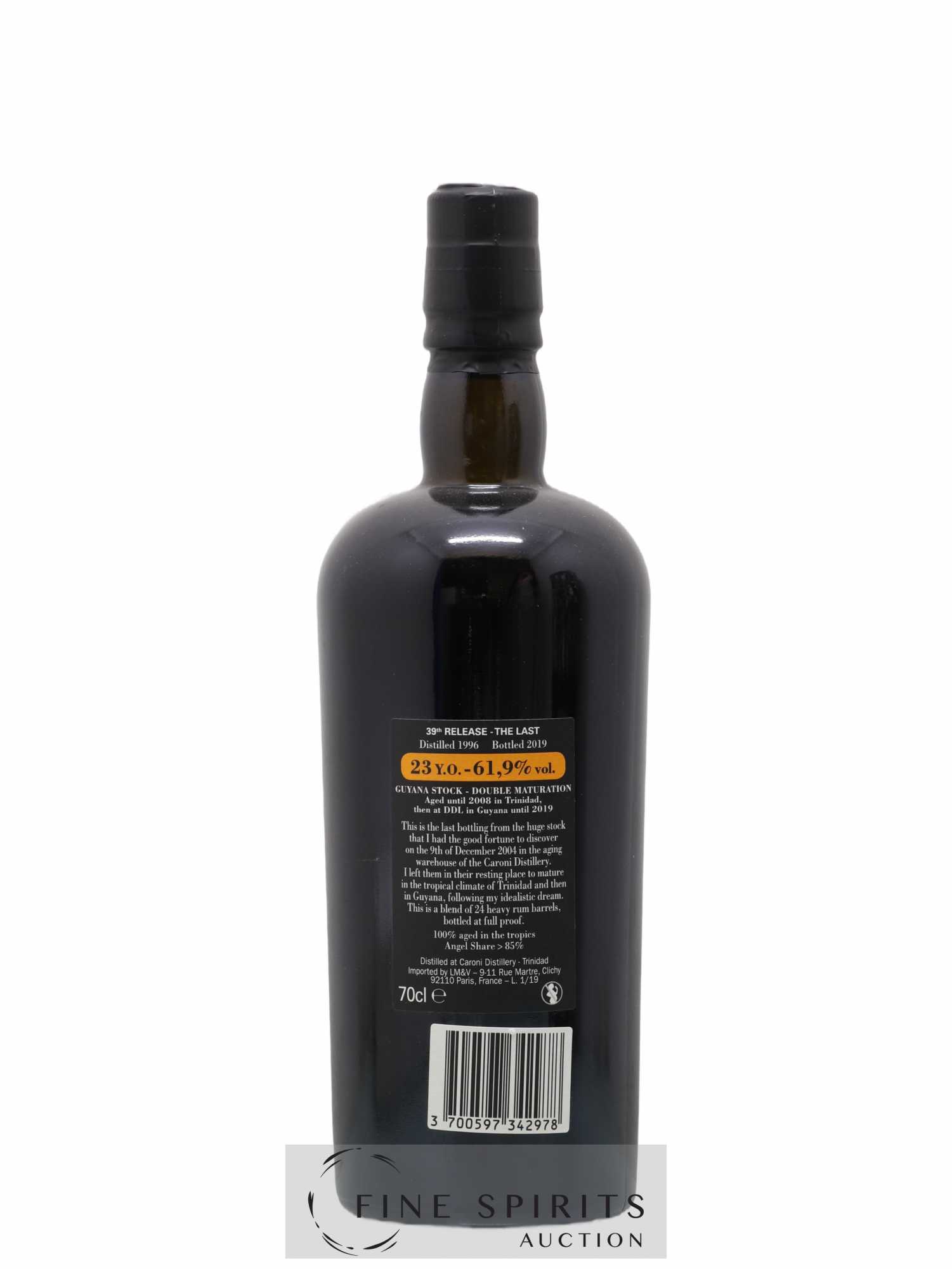 Caroni 23 years 1996 Velier The Last 39th Release - bottled 2019 Full Proof - Lot de 1 bouteille - 2