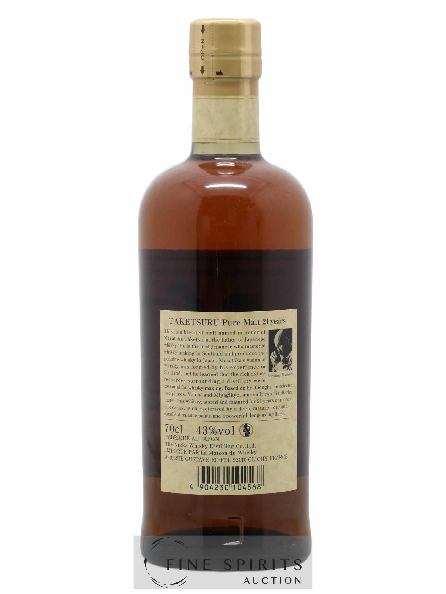 Taketsuru 21 years Of. Pure Malt Nikka Whisky - Lot de 1 bouteille - 1