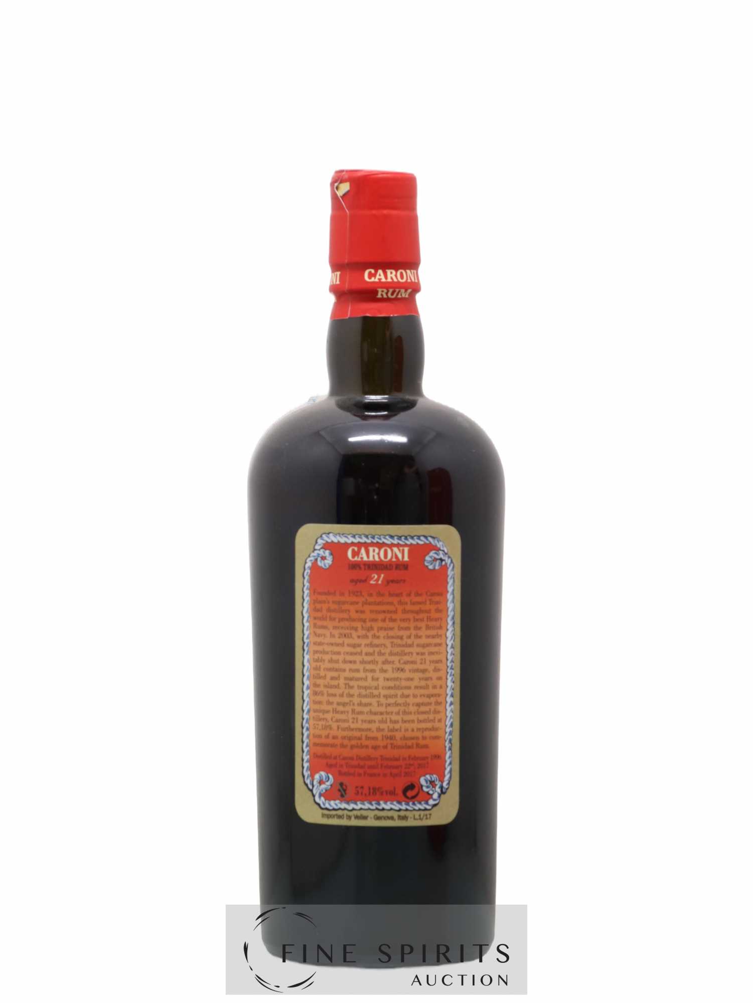 Caroni 21 years 1996 Of. 100° Imperial Proof bottled 2017 Velier Extra Strong - Lot de 1 bouteille - 2