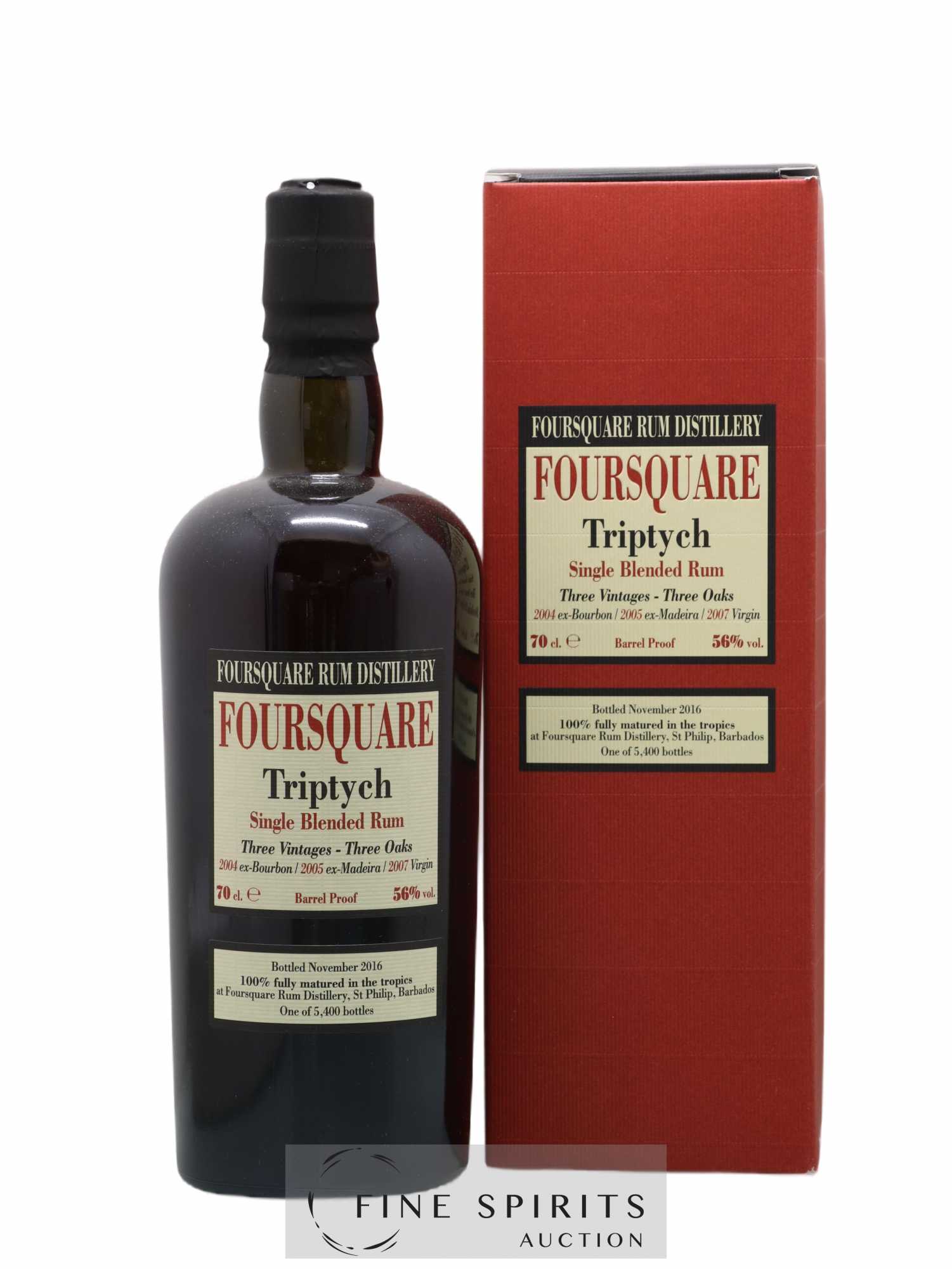 Foursquare Velier Triptych One of 5400 - bottled 2016 - Lot de 1 bouteille - 0