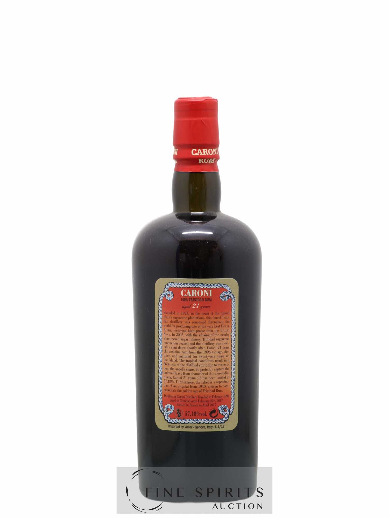 Caroni 21 years 1996 Of. 100° Imperial Proof bottled 2017 Velier Extra Strong - Lot de 1 bouteille - 1