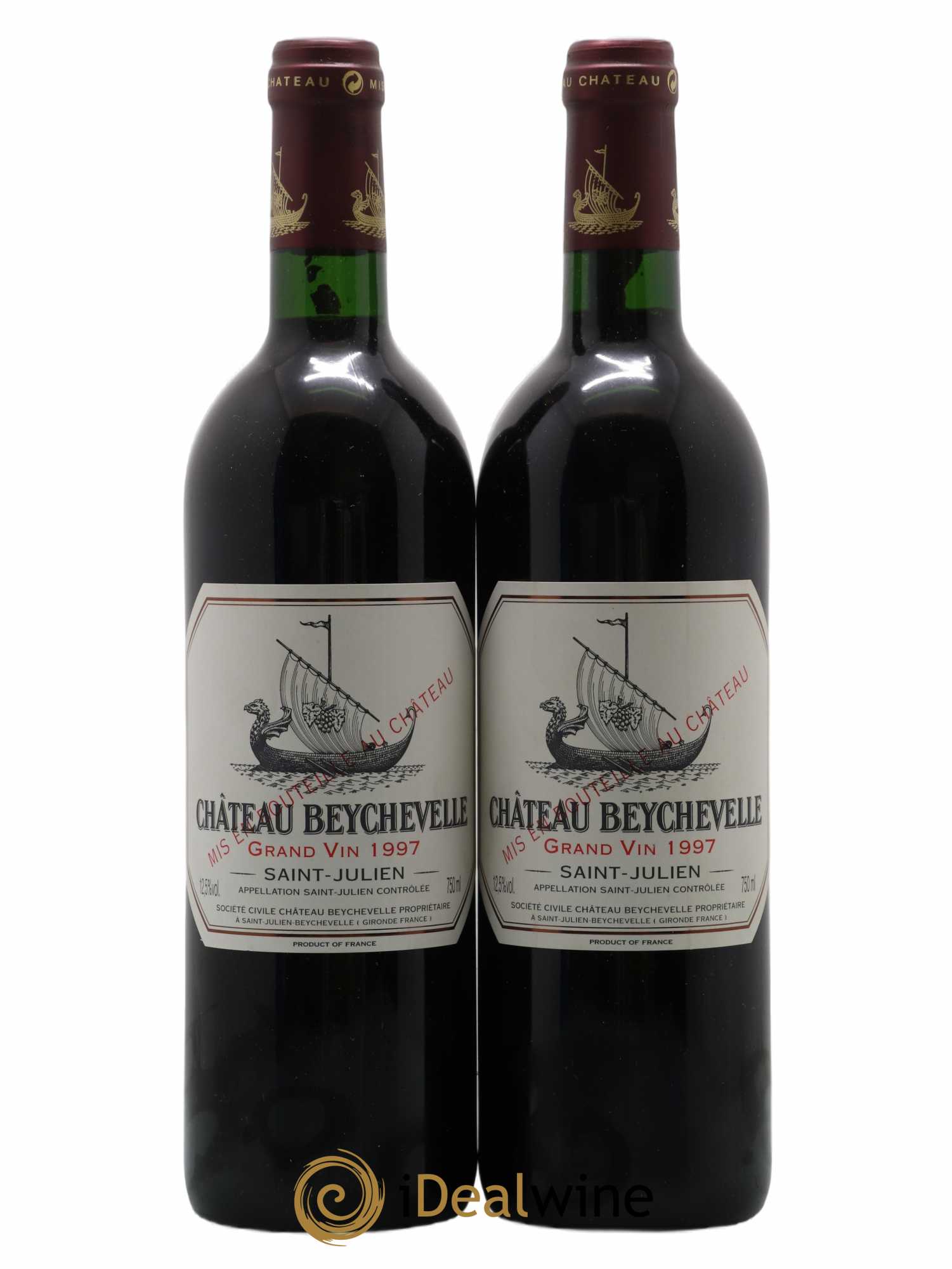 Château Beychevelle 4ème Grand Cru Classé 1997 - Lot de 2 bouteilles - 0