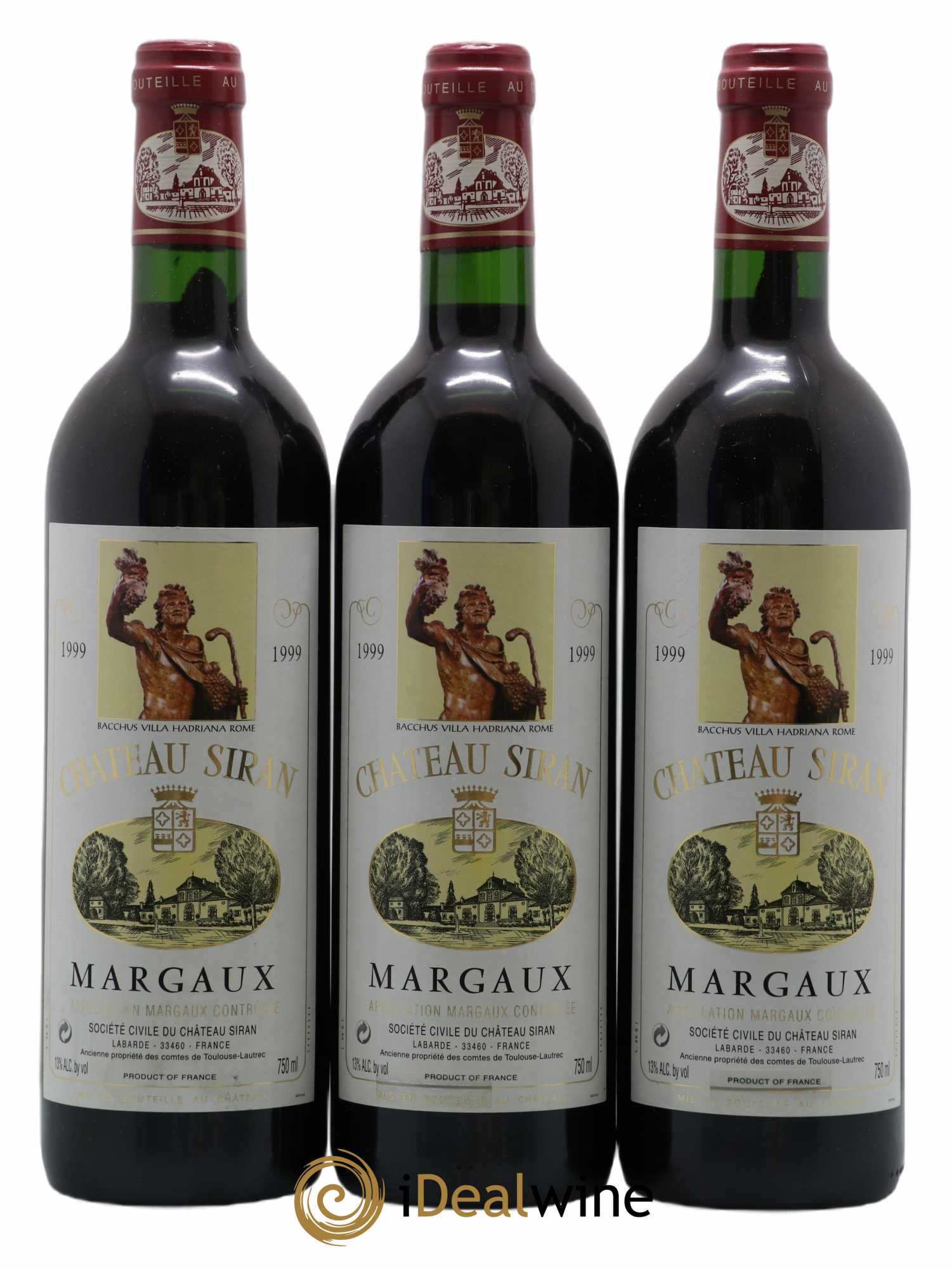 Château Siran 1999 - Lot de 3 bouteilles - 0
