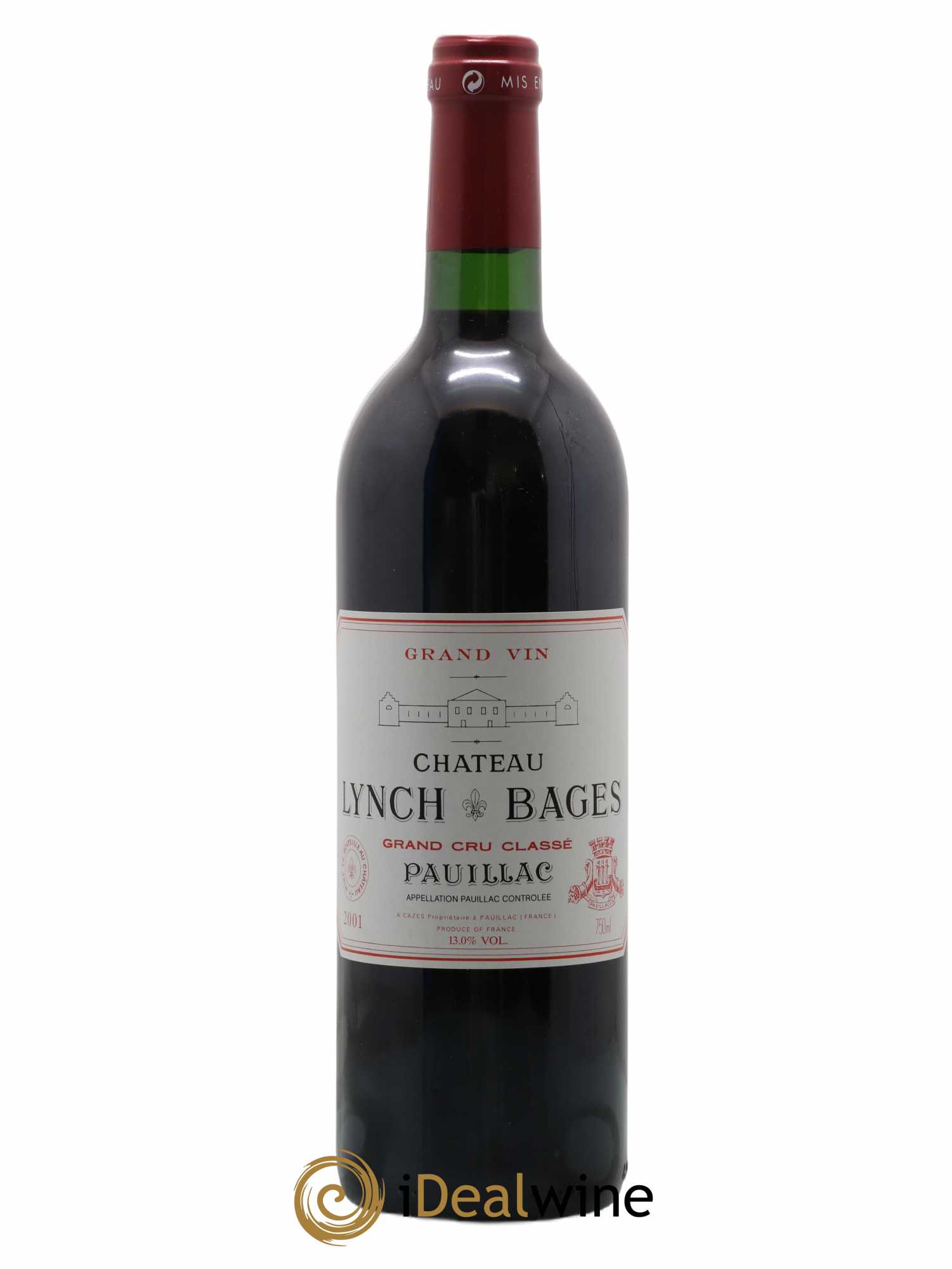 Château Lynch Bages 5ème Grand Cru Classé 2001 - Lot de 1 bouteille - 0