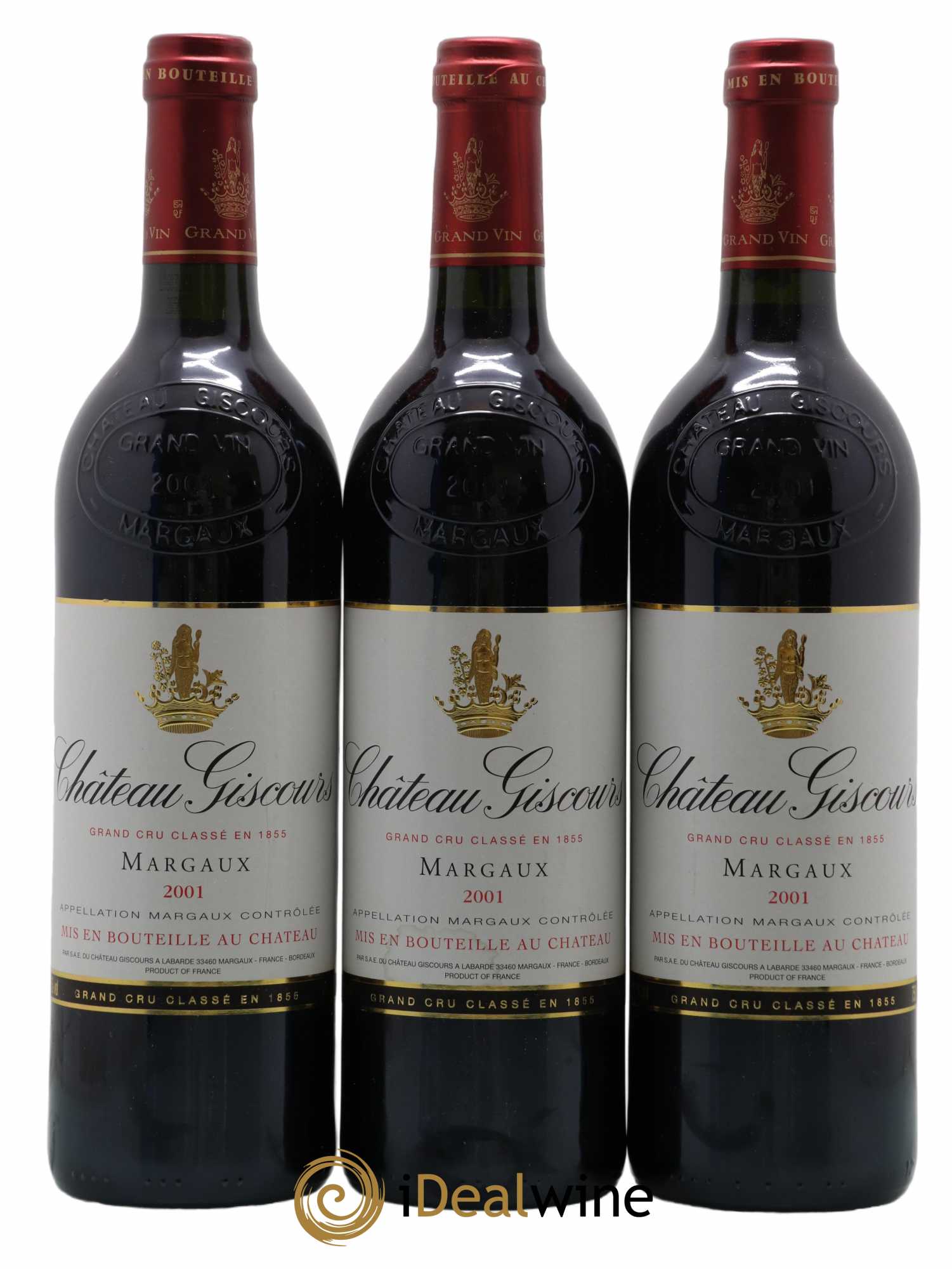 Château Giscours 3ème Grand Cru Classé 2001 - Lot de 3 bouteilles - 0
