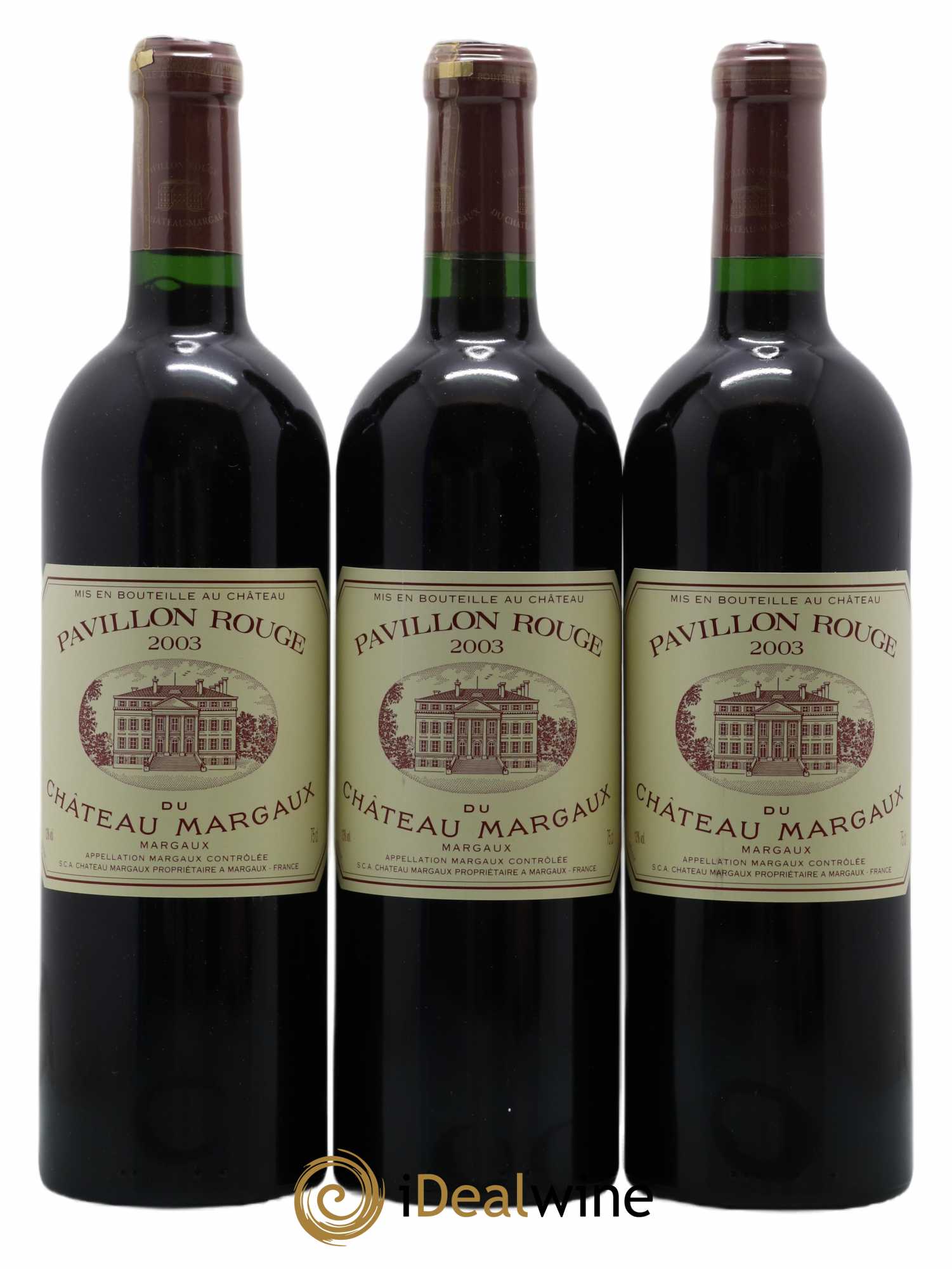 Pavillon Rouge du Château Margaux Second Vin 2003 - Lot de 3 bouteilles - 0