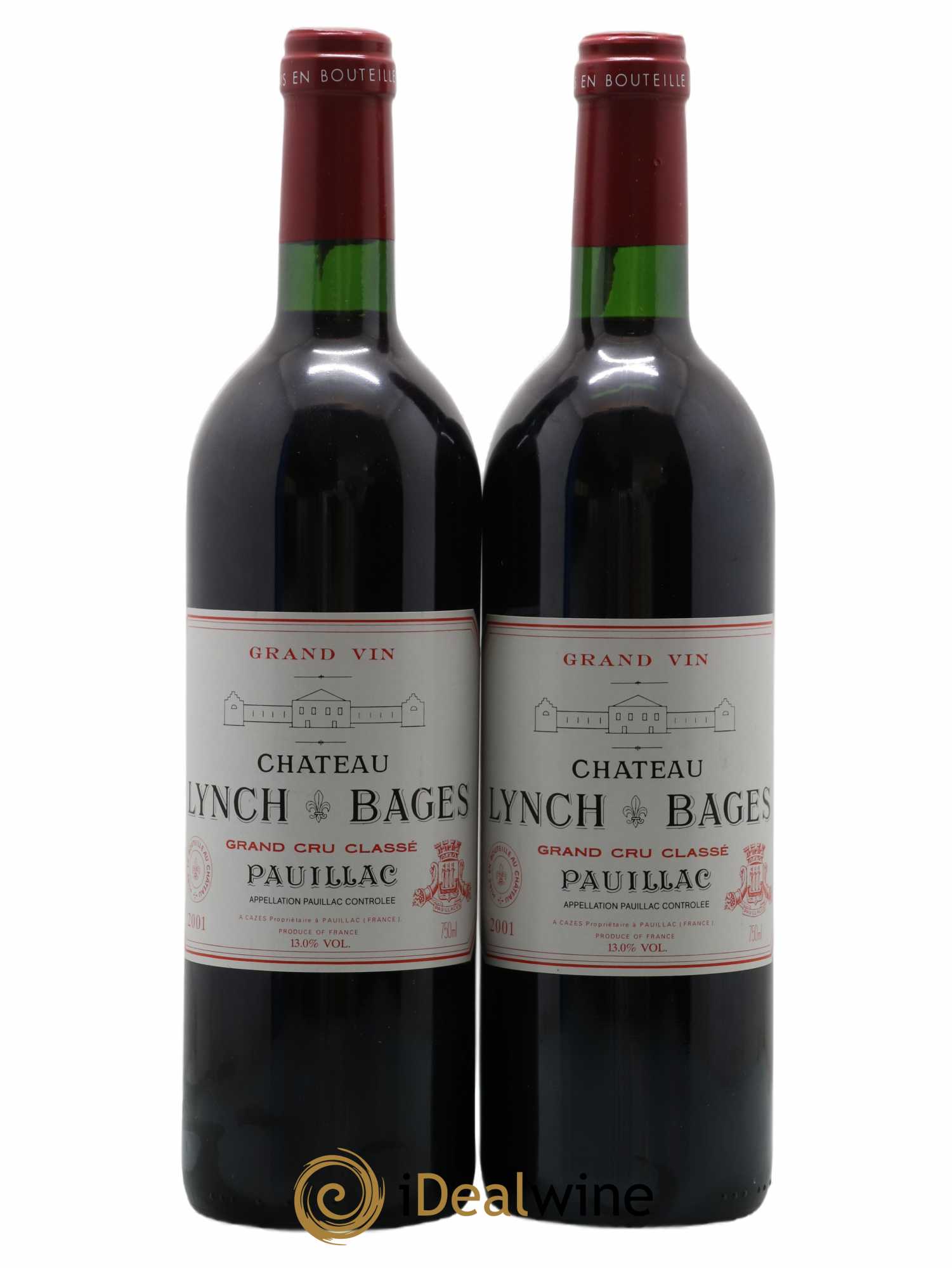 Château Lynch Bages 5ème Grand Cru Classé 2001 - Lot de 2 bouteilles - 0