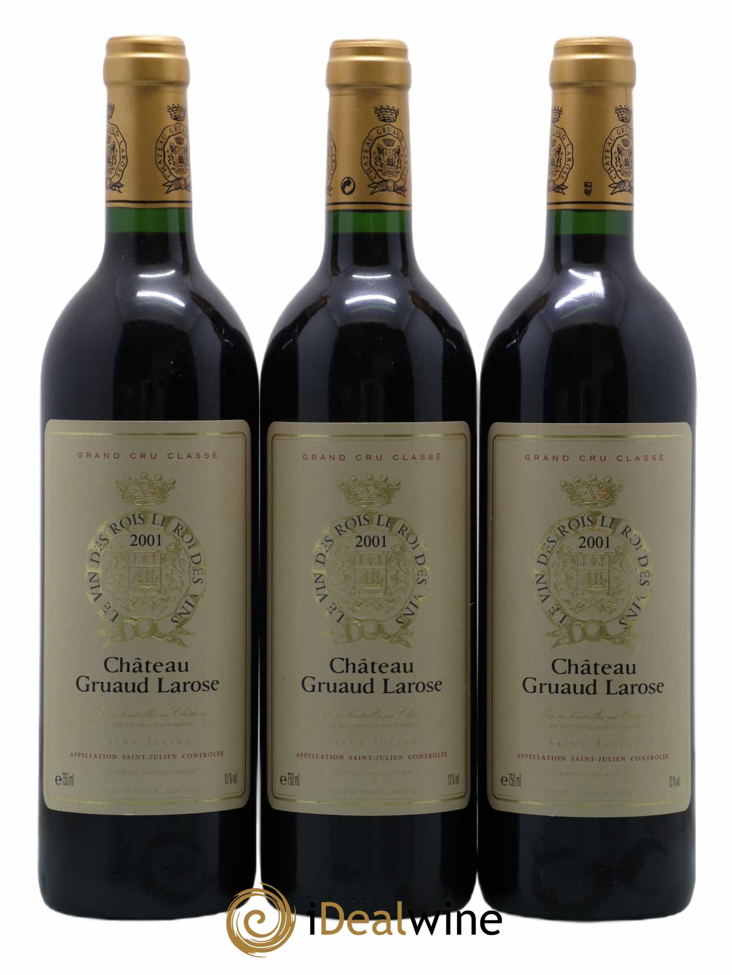 Château Gruaud Larose 2ème Grand Cru Classé 2001 - Lot de 3 bouteilles - 0