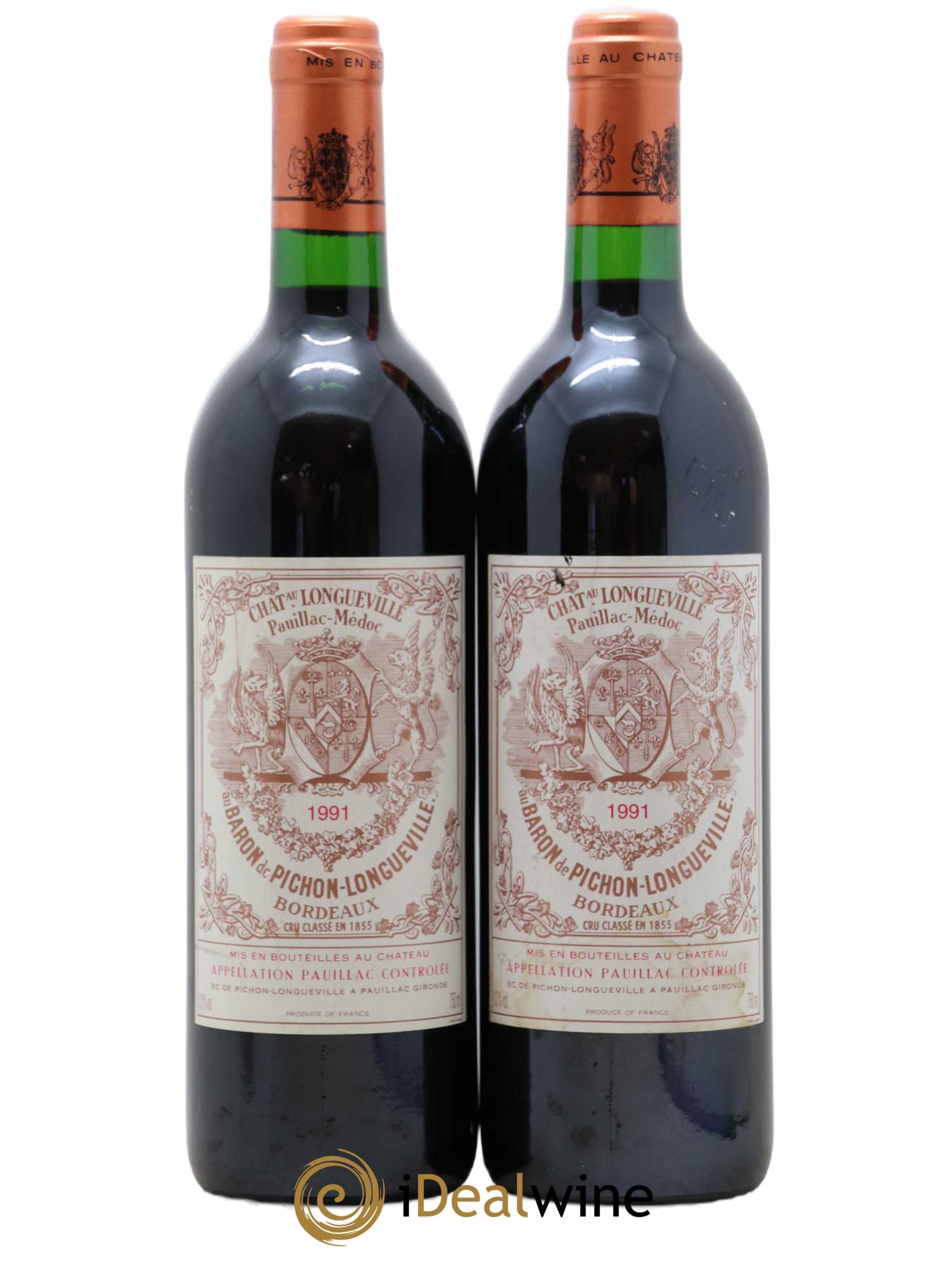 Pichon Longueville Baron 2ème Grand Cru Classé 1991 - Lot de 2 bouteilles - 0
