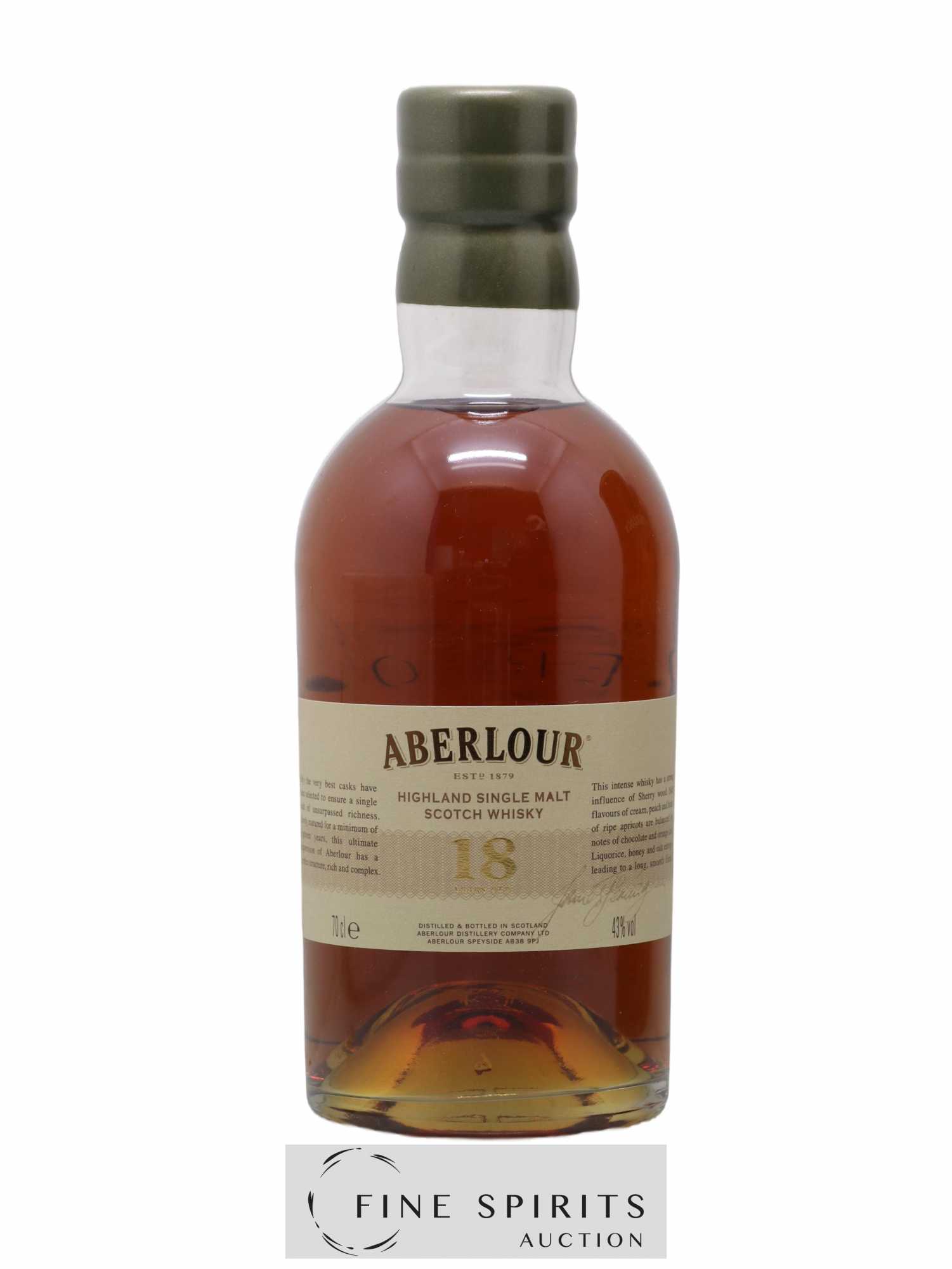 Aberlour 18 years Of. - Lot de 1 bouteille - 1