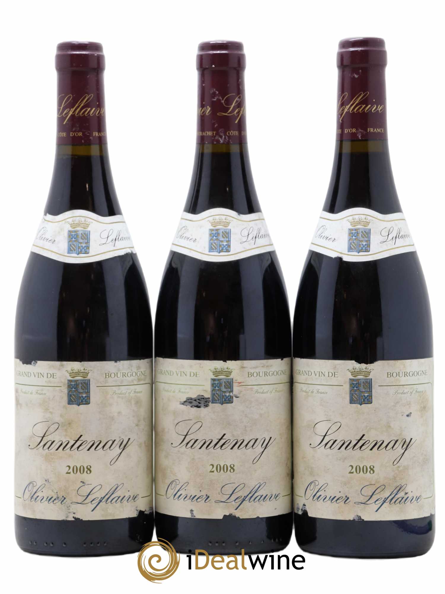 Santenay Olivier Leflaive 2008 - Lot de 3 bouteilles - 0