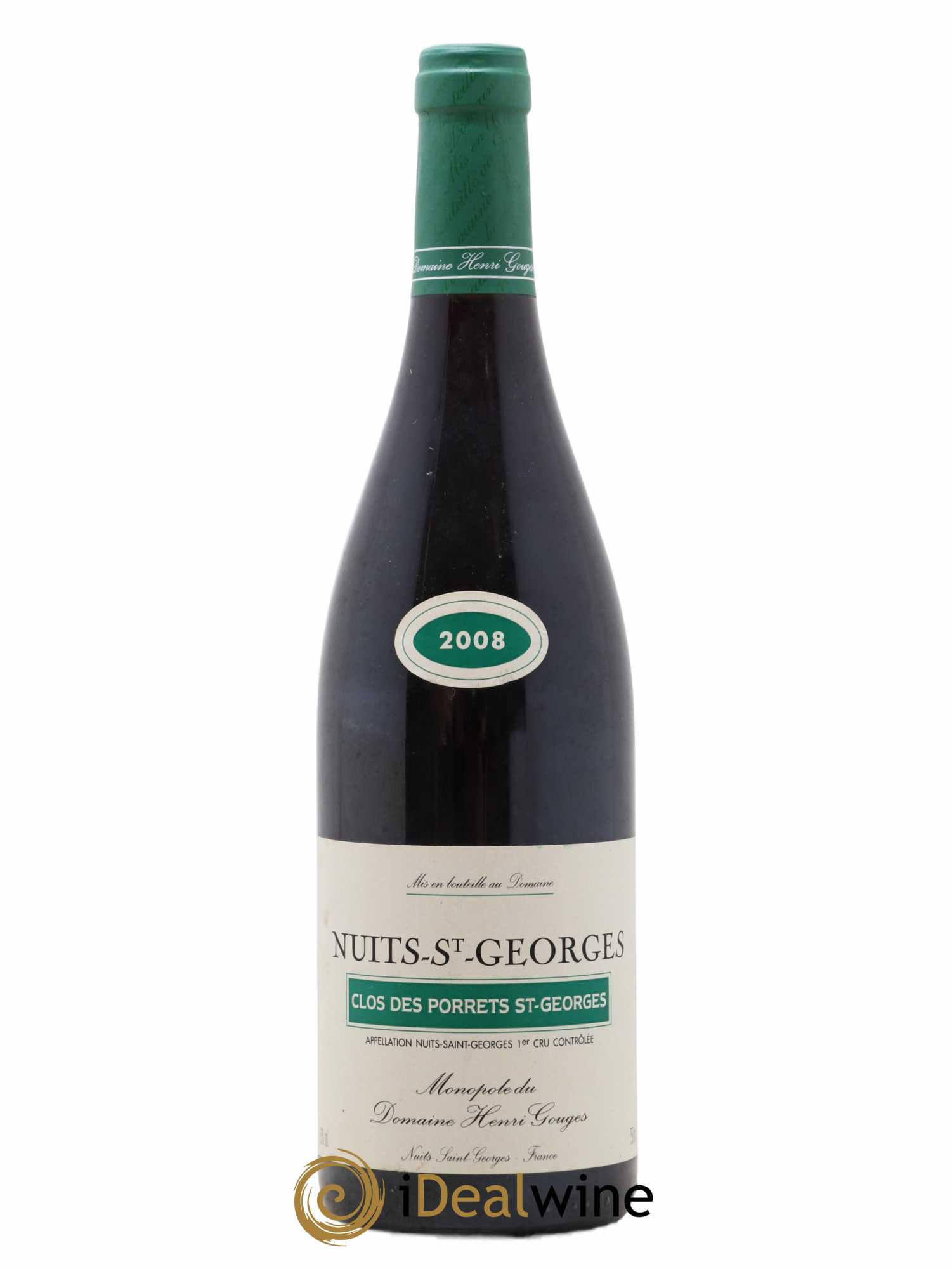 Nuits-Saint-Georges 1er Cru Clos des Porrets St Georges Henri Gouges 2008 - Lot de 1 bouteille - 0
